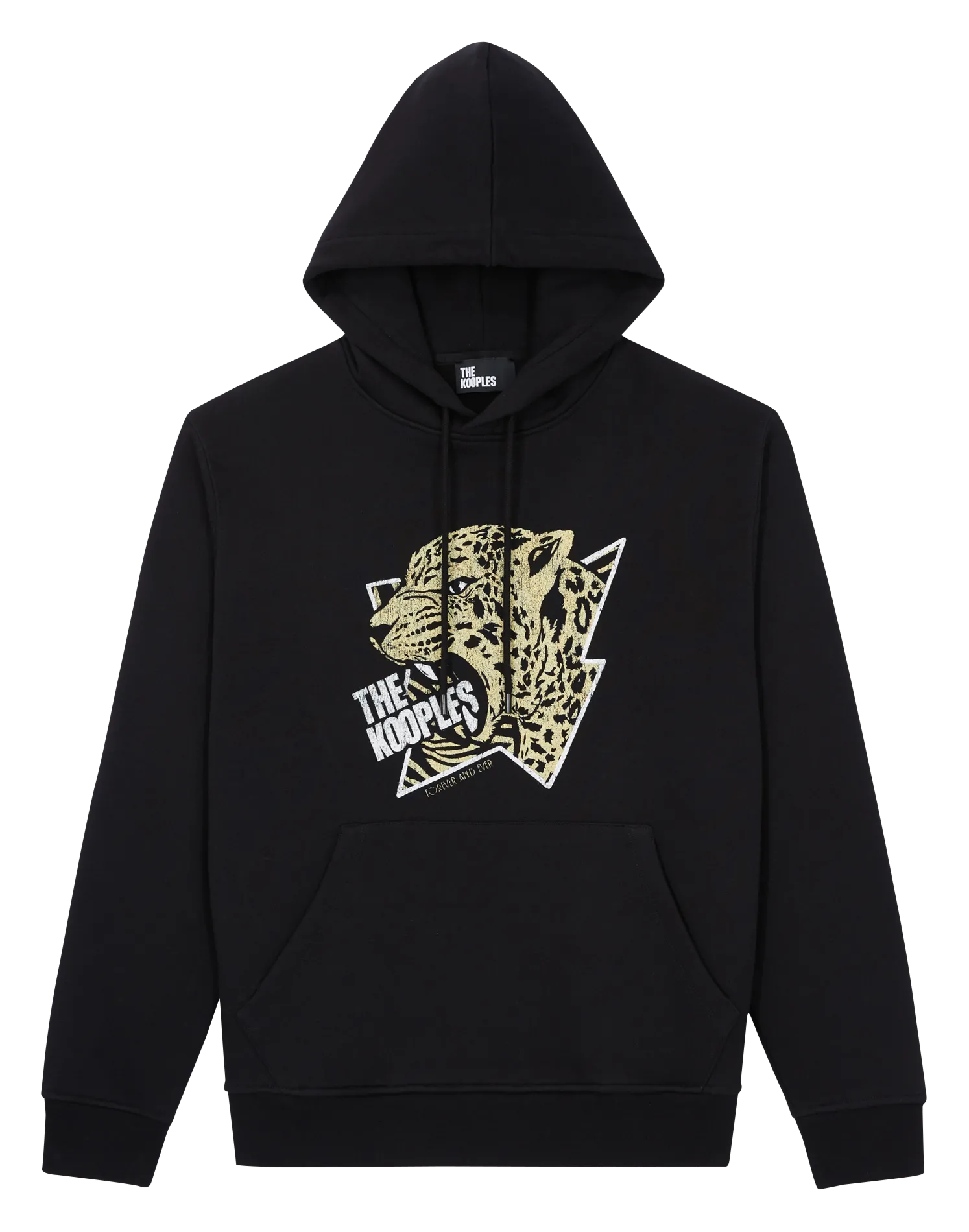 Kapuzensweatshirt aus Baumwolle mit Print Schwarz