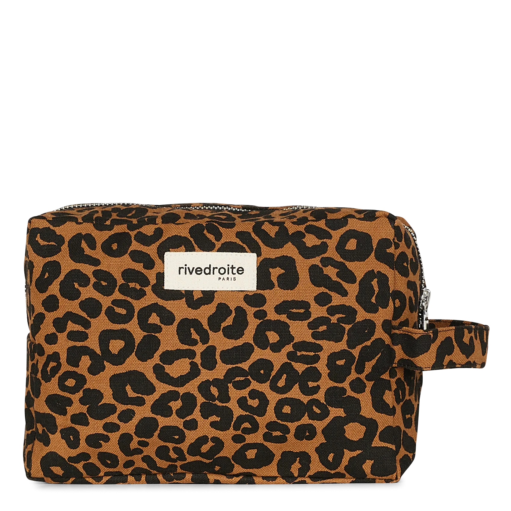 Kosmetiktasche aus Baumwolle Braun TOURNELLES XL