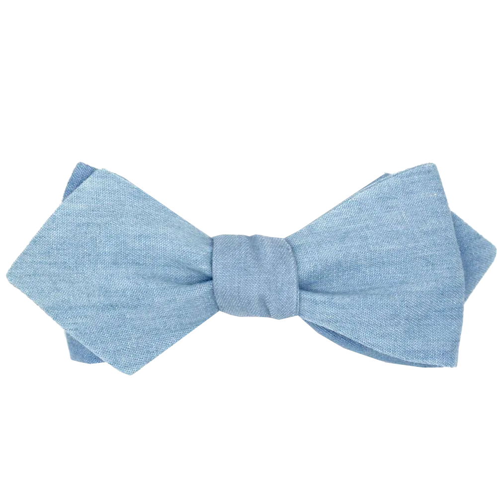 Denim-Fliege aus Baumwolle Blau