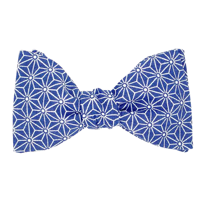 Fliege aus bedruckter Baumwolle Blau