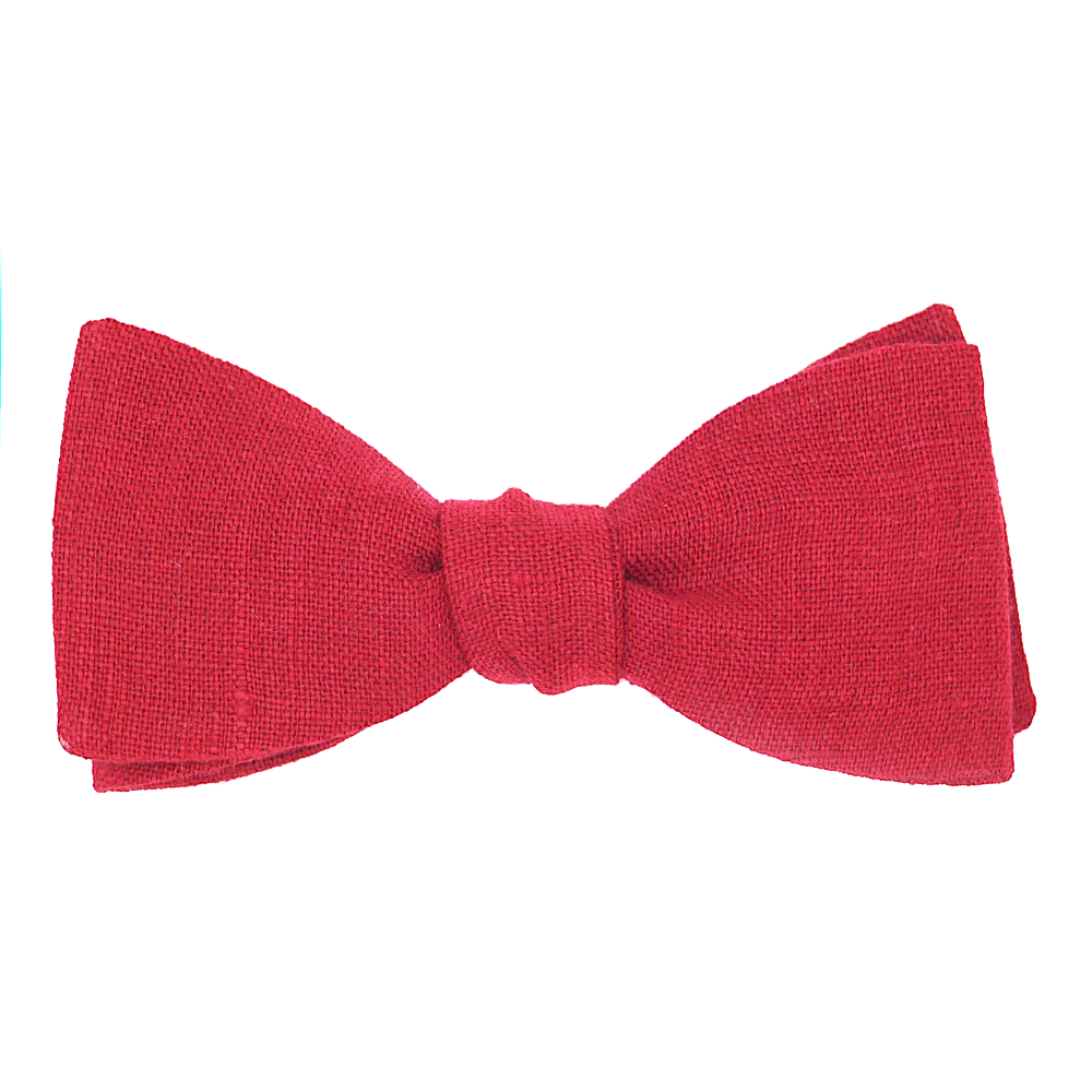 Fliege aus Leinen Rot