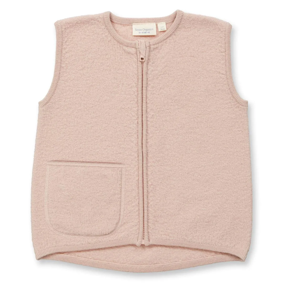 Wollwalk-Weste, GOTS-zertifiziert, nude