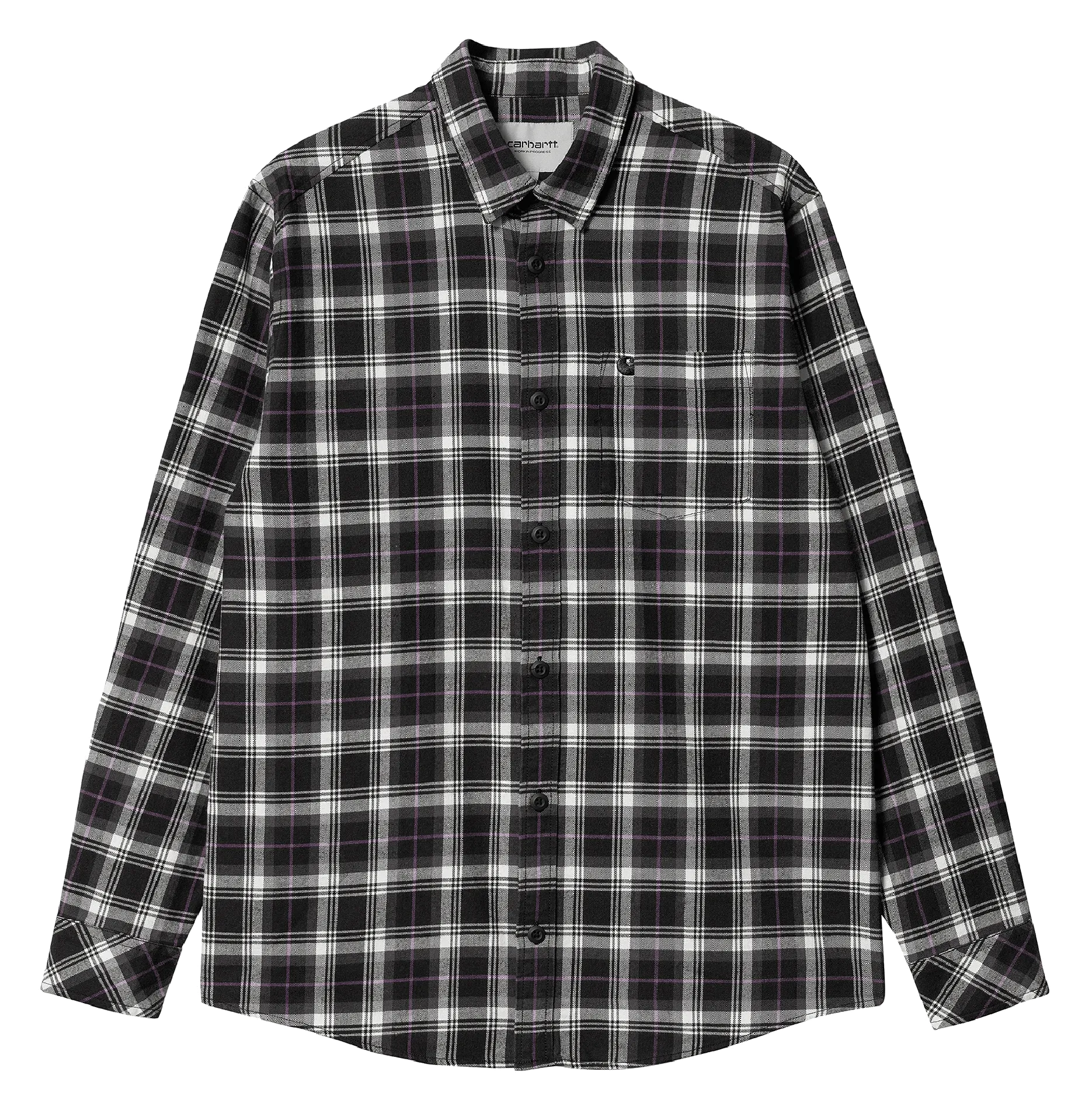 Karohemd aus Baumwolle, Regular Fit Schwarz LERMOND