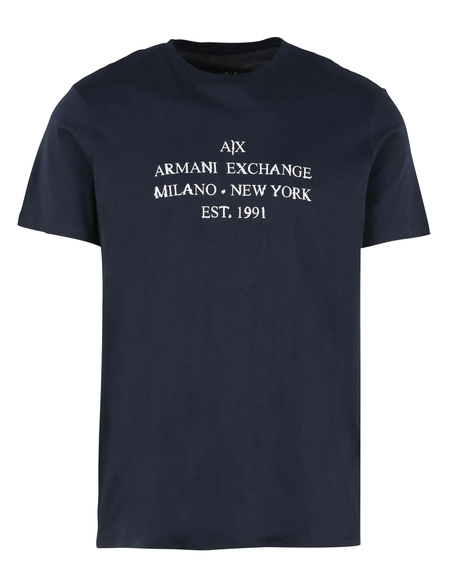 T-Shirt aus Baumwolle mit Siebdruck Blau