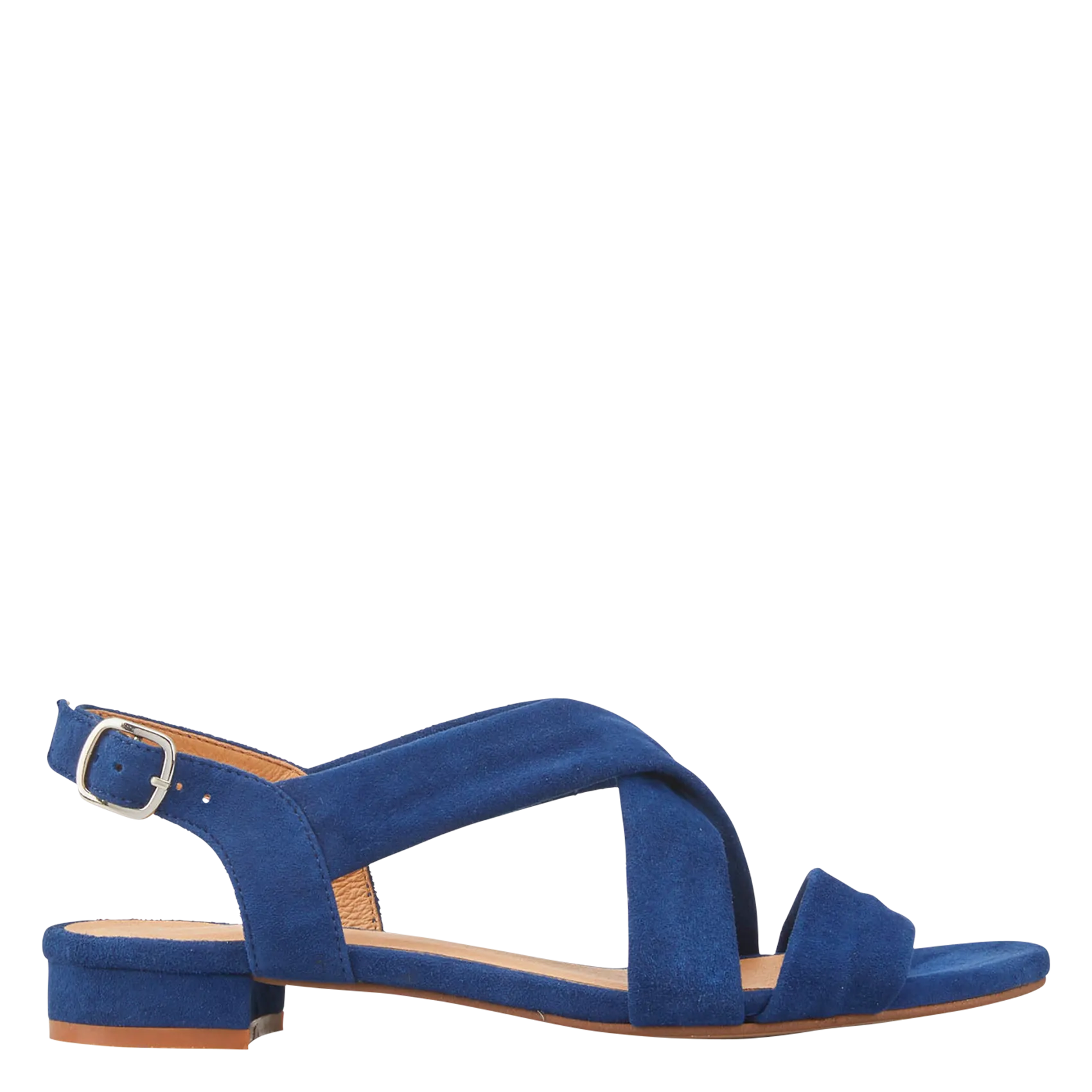 Flache Ledersandalen Blau VASSIO