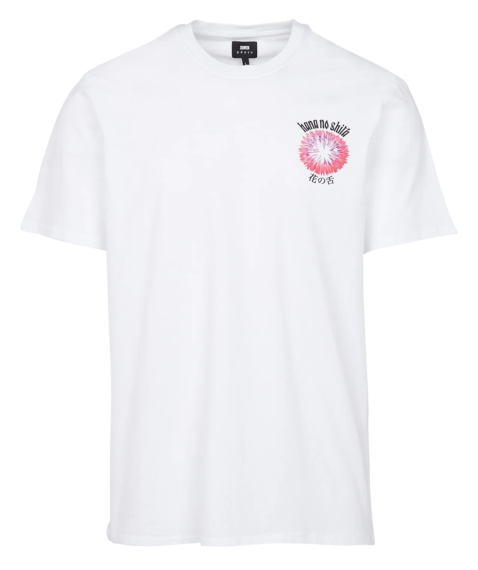 Rundhals-T-Shirt aus Baumwolle mit Print, Regular Fit Weiss