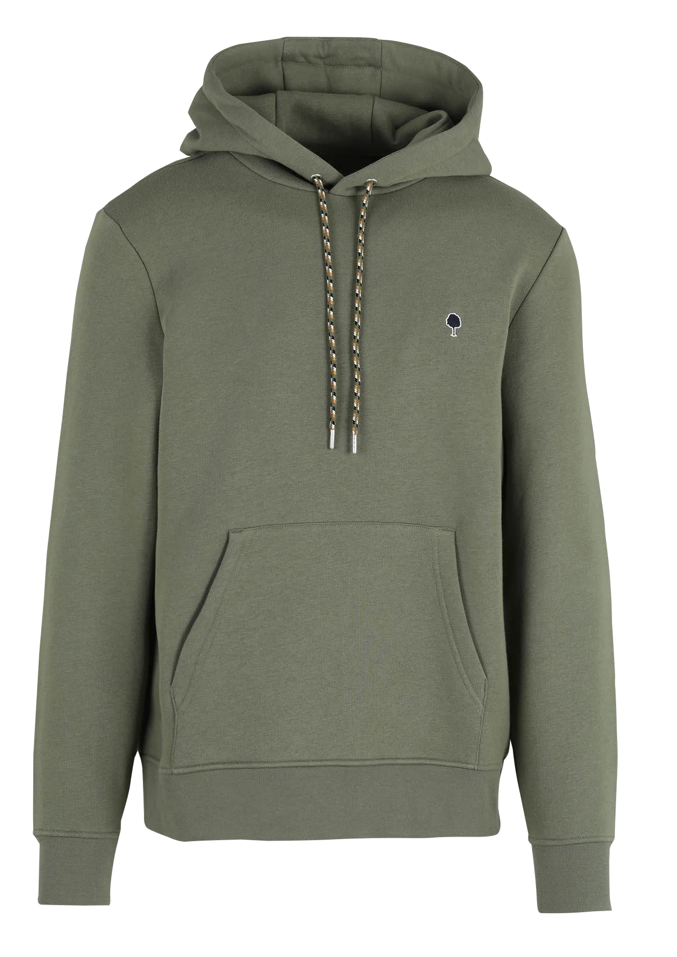 Besticktes Kapuzensweatshirt aus Baumwoll-Mix, Regular Fit Khaki DIRAC