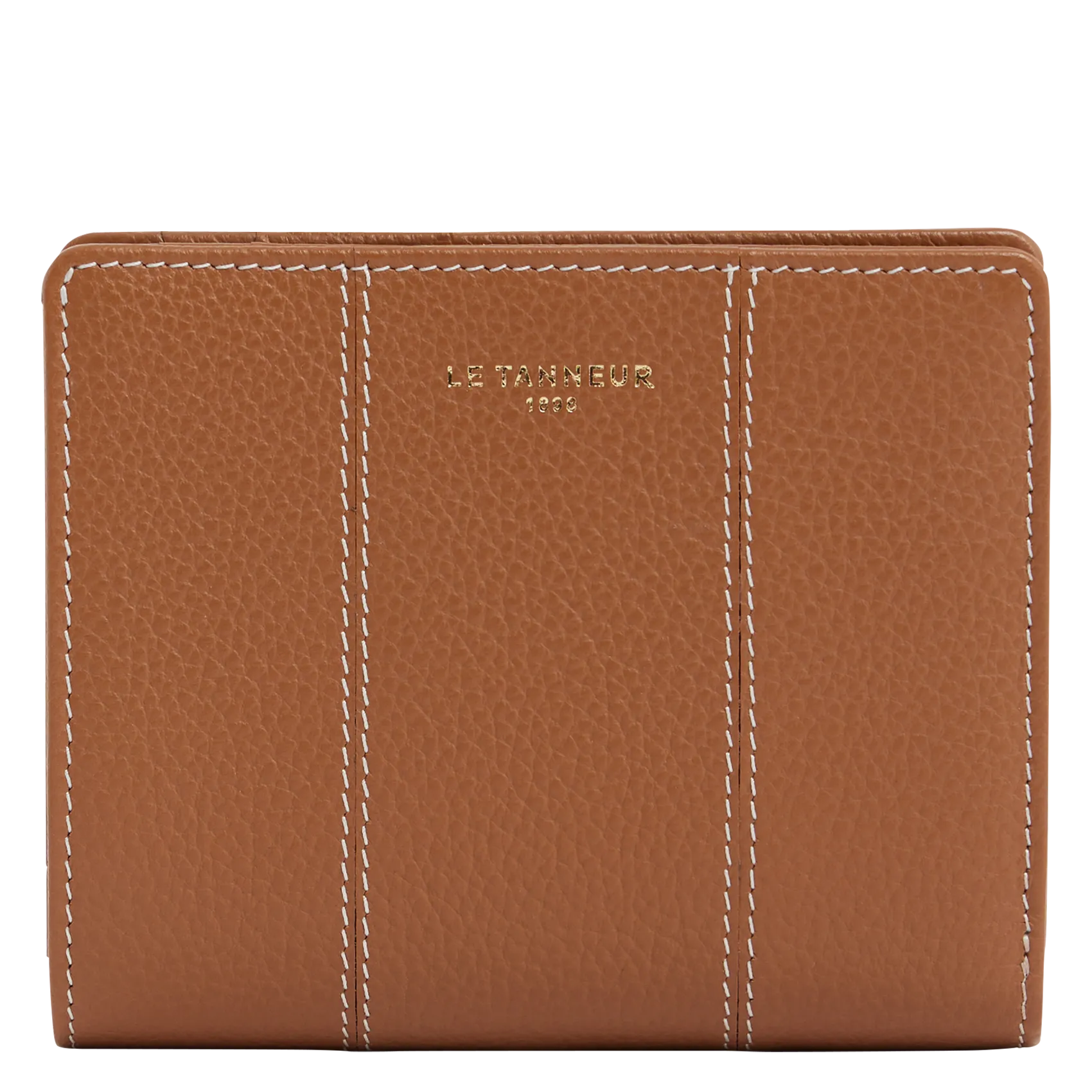 Brieftasche aus genarbtem Vachetteleder Braun JULIETTE