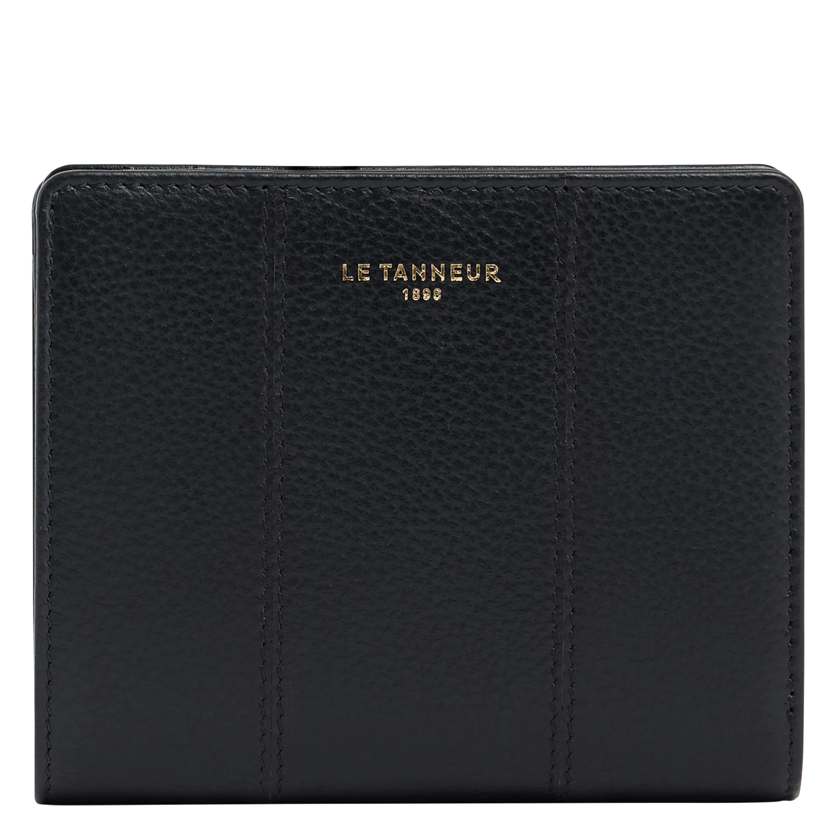 Brieftasche aus genarbtem Vachetteleder Schwarz JULIETTE