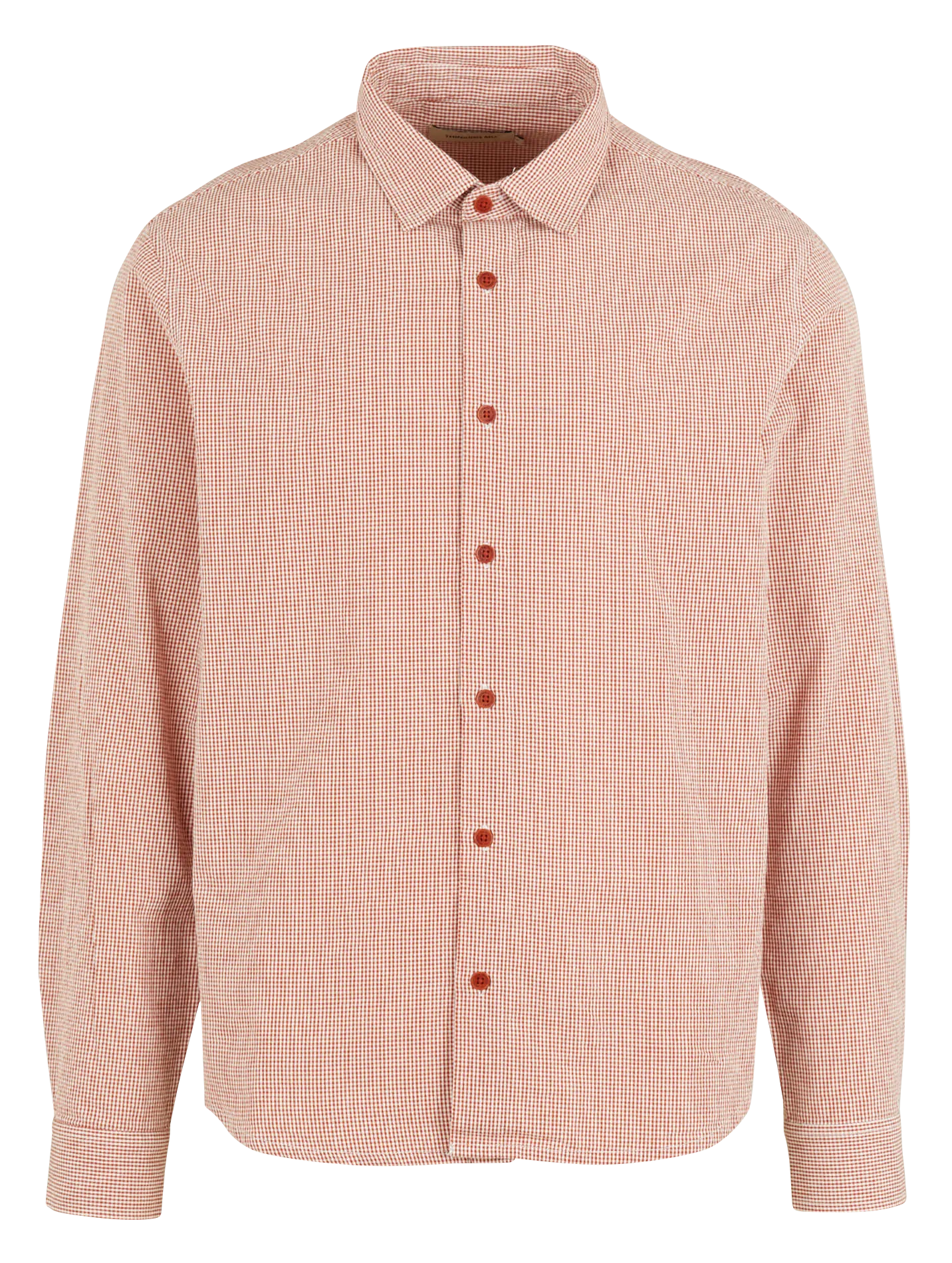 Kariertes Hemd aus 100% Baumwolle Orange