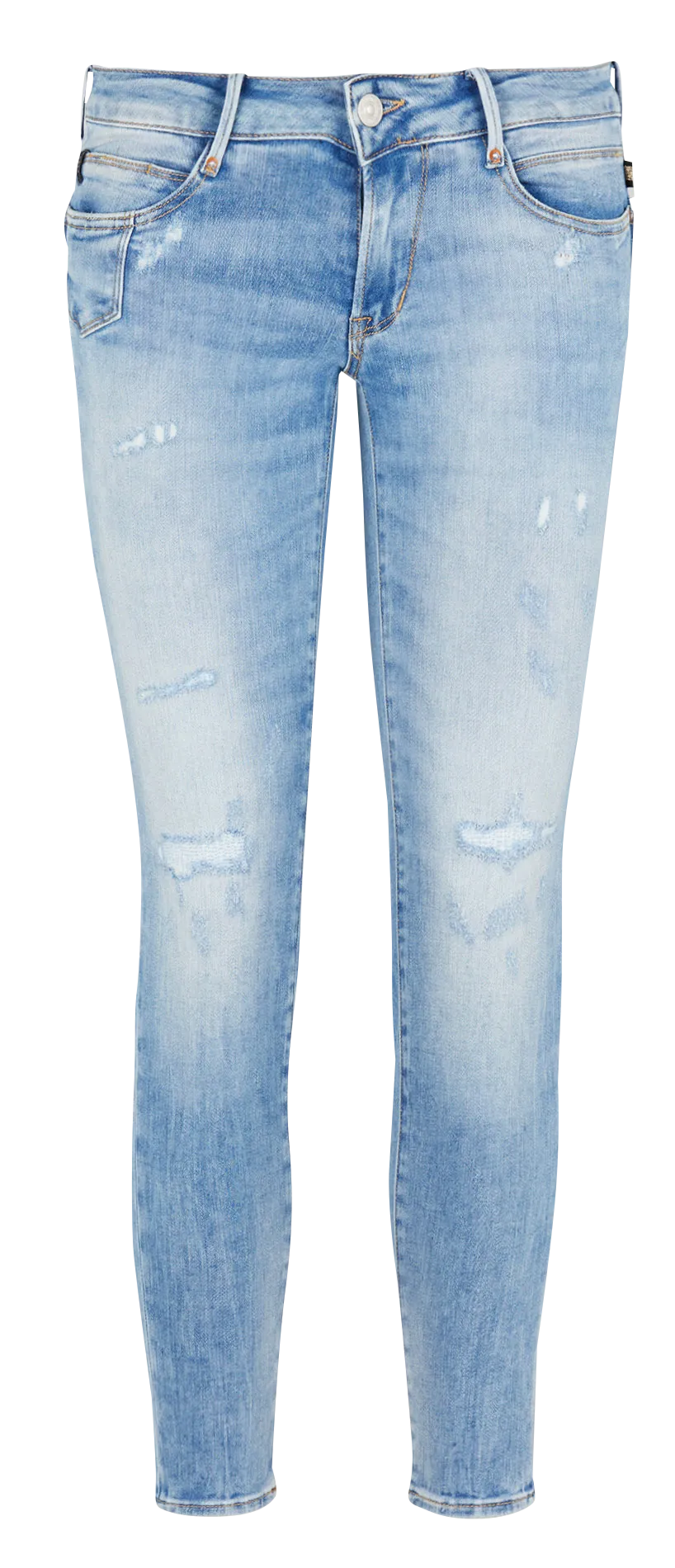 Low Waist Slim Fit Jeans Blau
