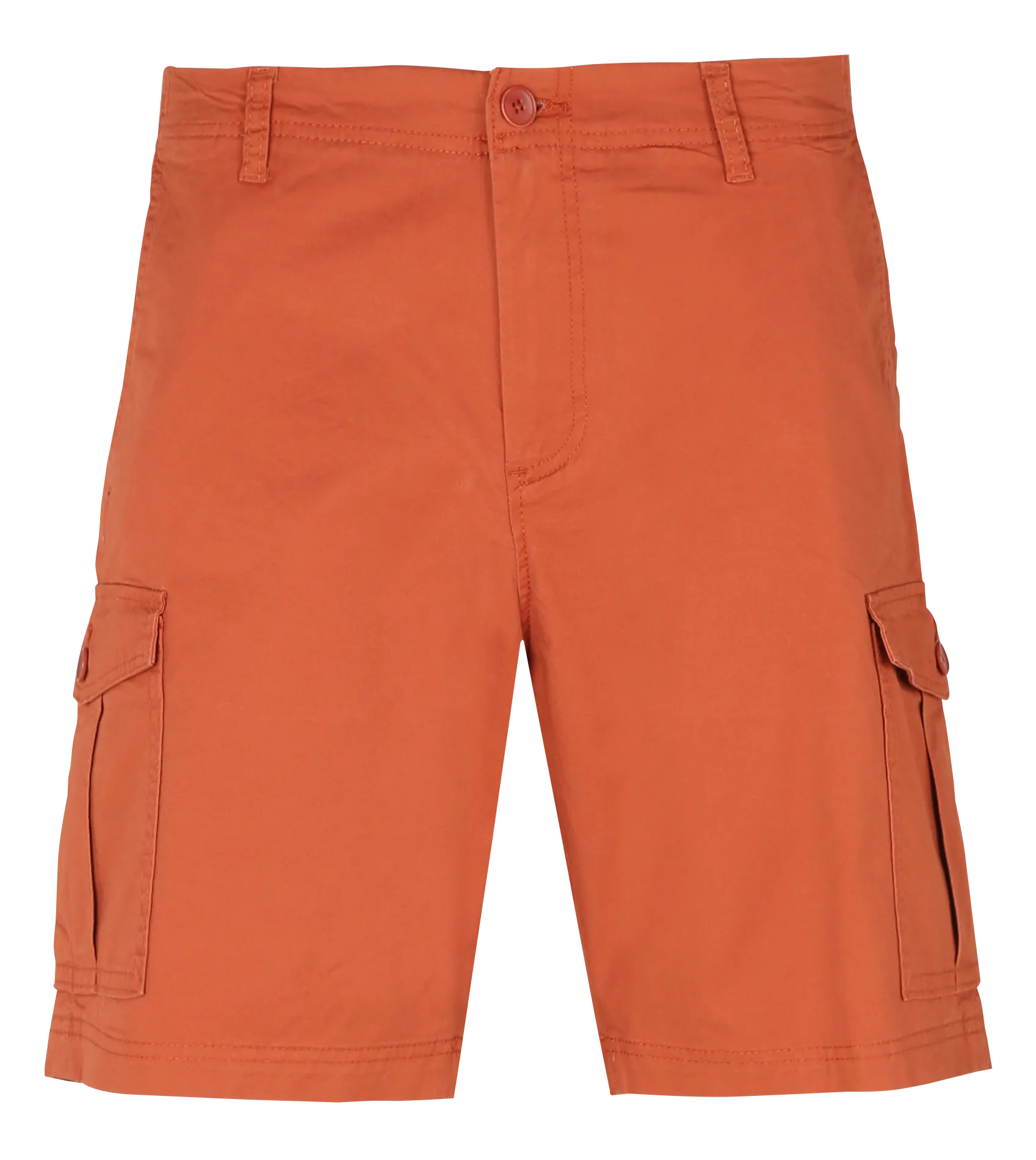 Gerade geschnittene Bermudashorts aus Bio-Baumwoll-Mix Orange