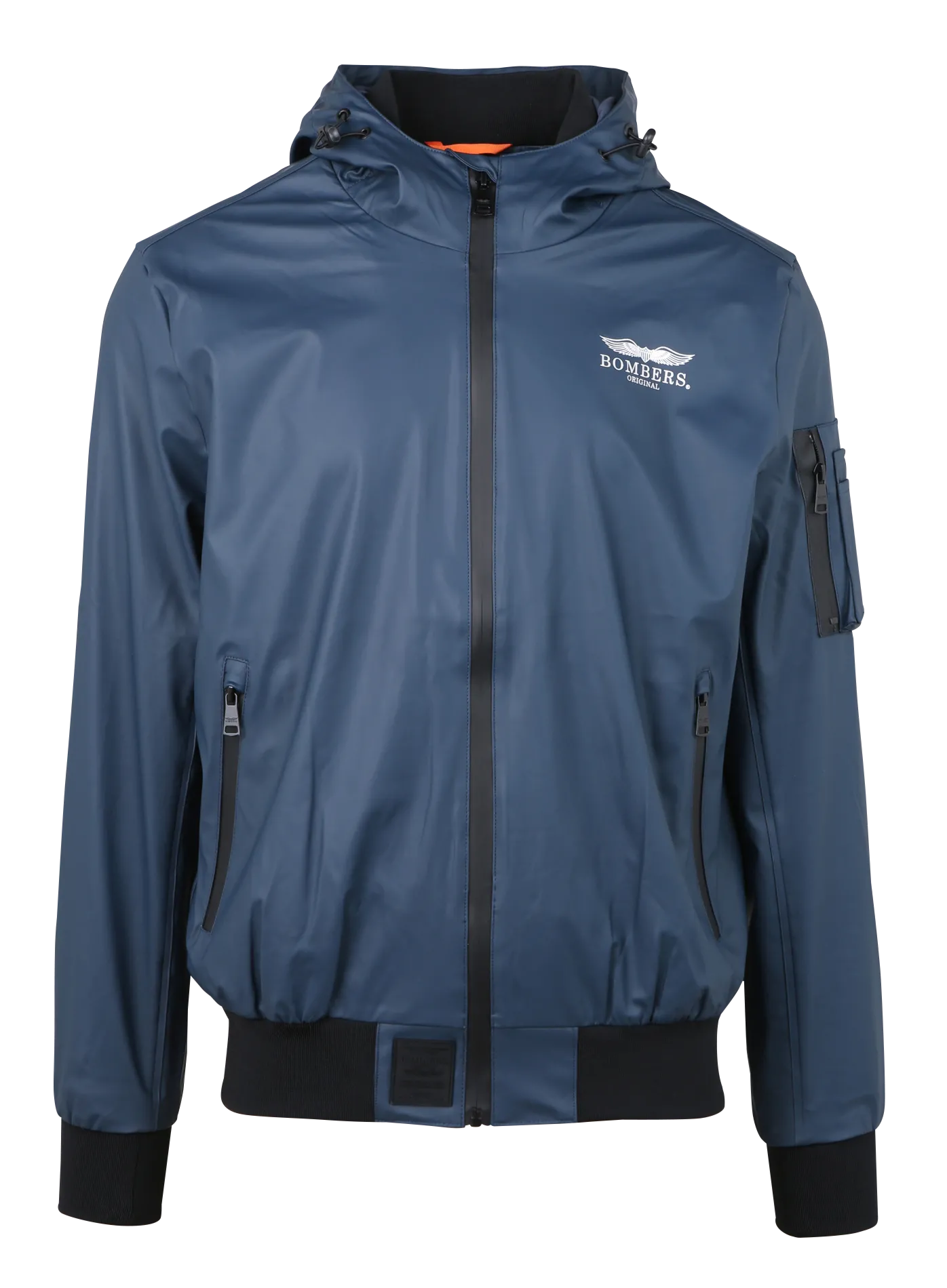 Gerade geschnittene Kapuzenjacke Blau SQUIRREL