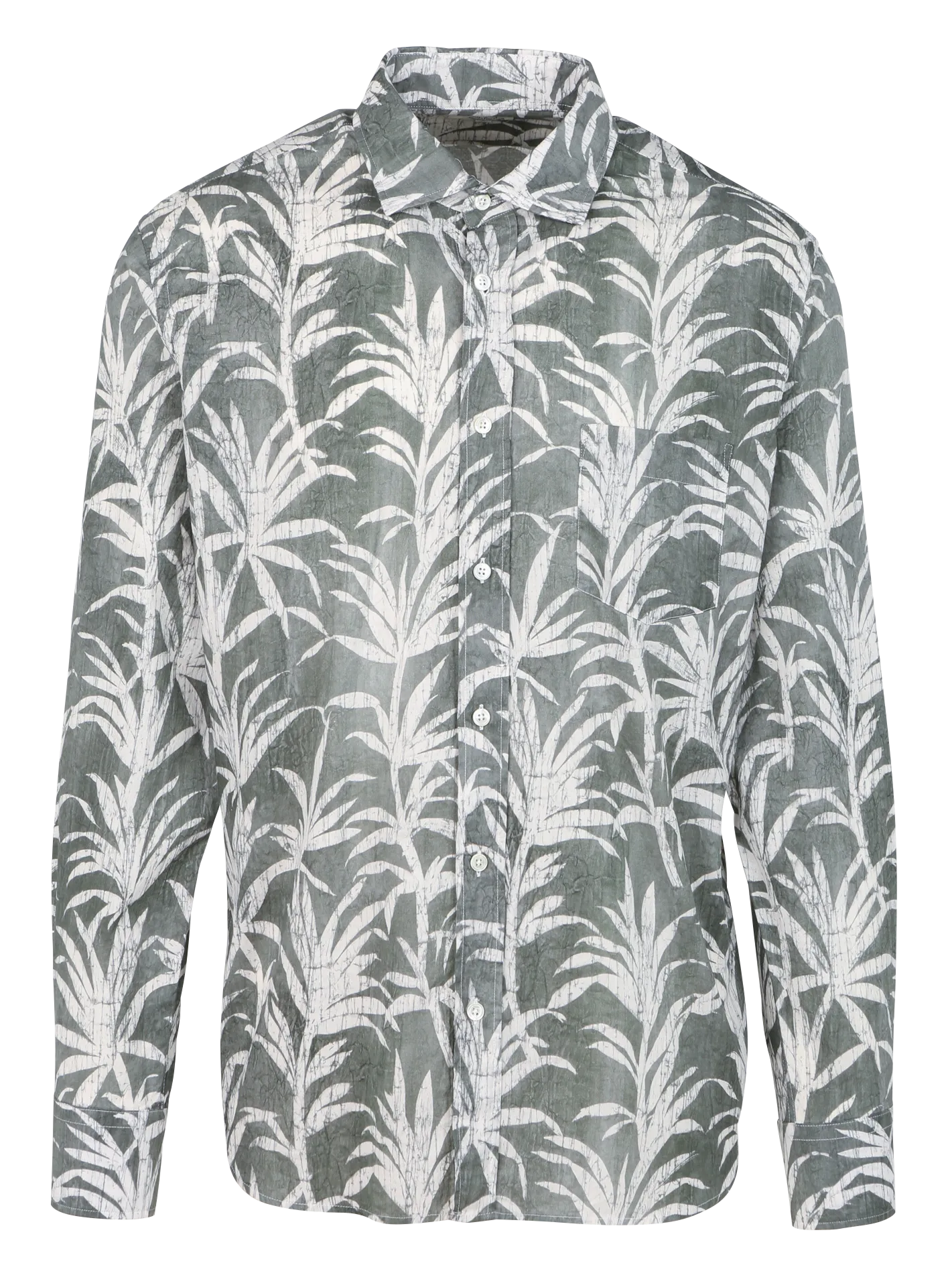 Regular-Fit-Baumwollhemd mit Print Grau PAUL