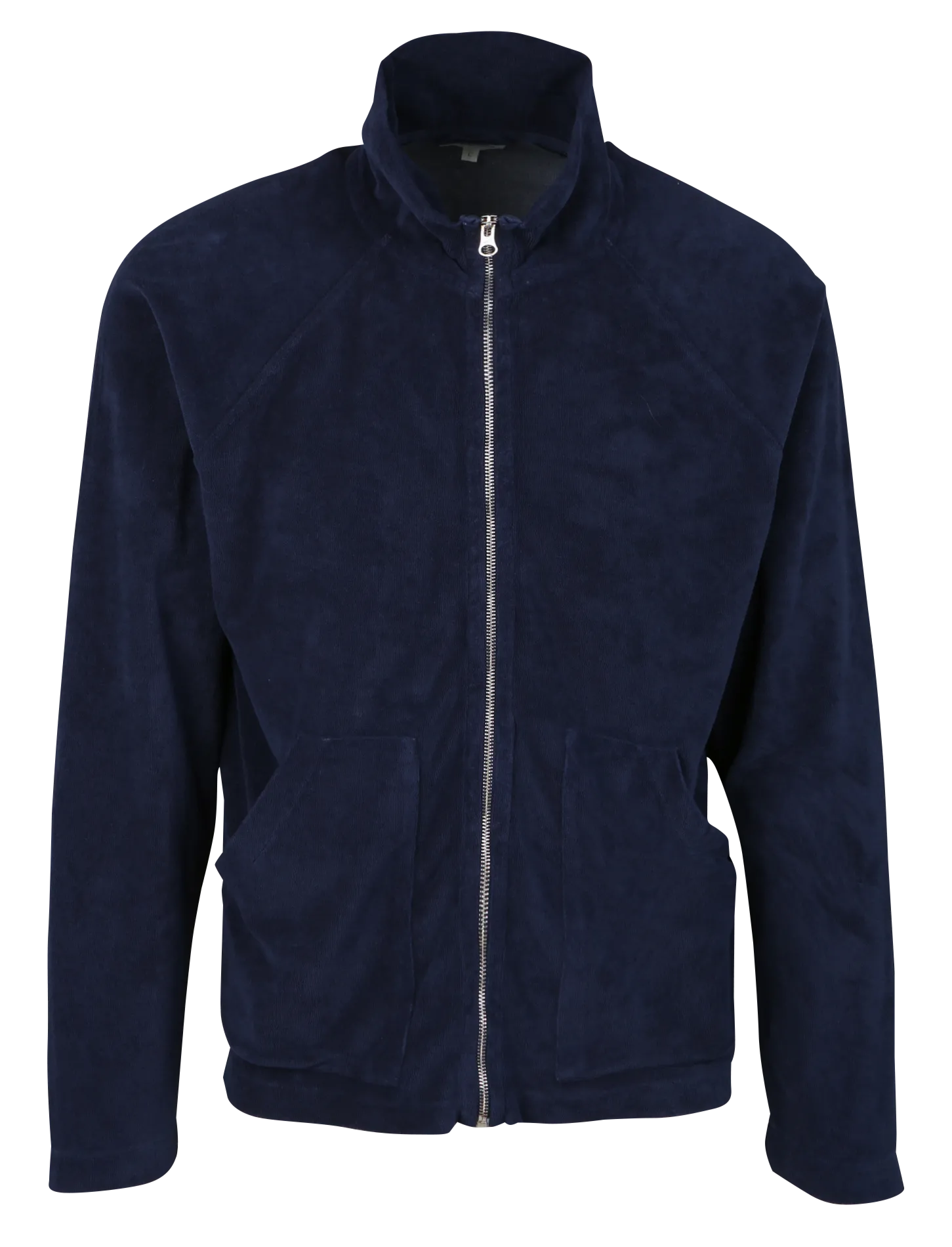 Baumwolljacke mit Reißverschluss, Regular Fit Blau
