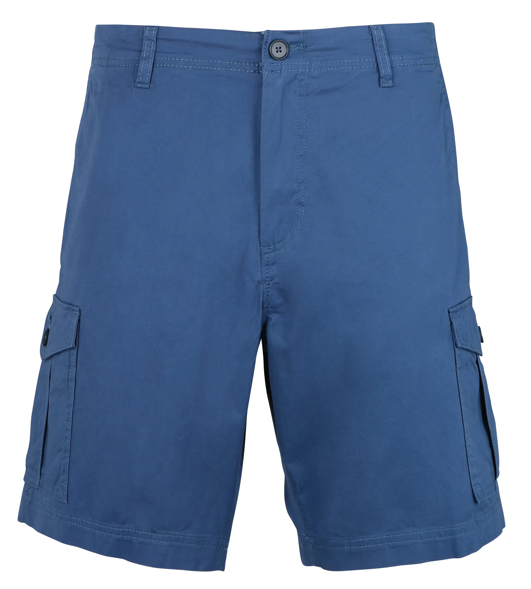 Gerade geschnittene Bermudashorts aus Bio-Baumwoll-Mix Blau