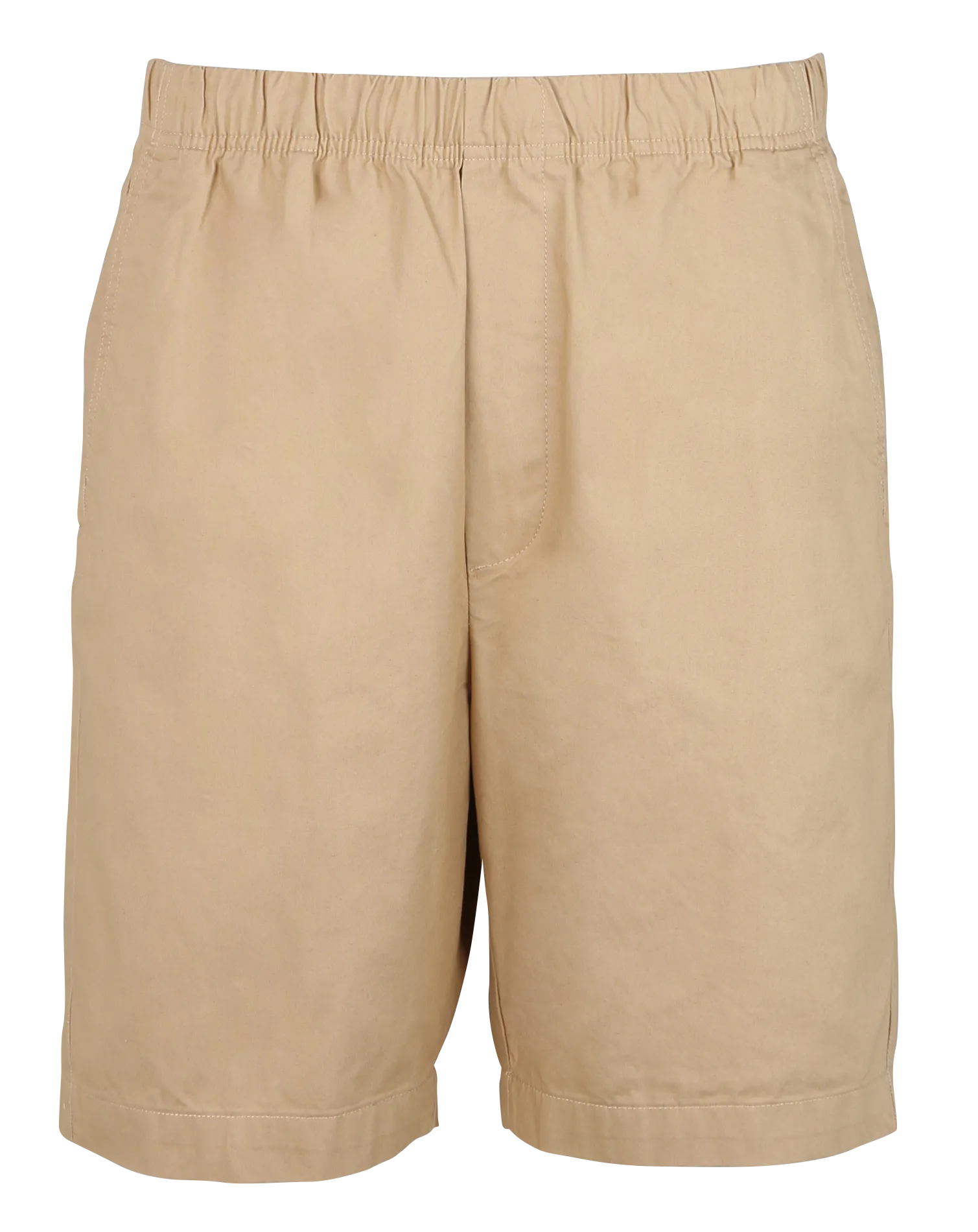 Gerade geschnittene Bermudashorts aus Baumwolle Beige