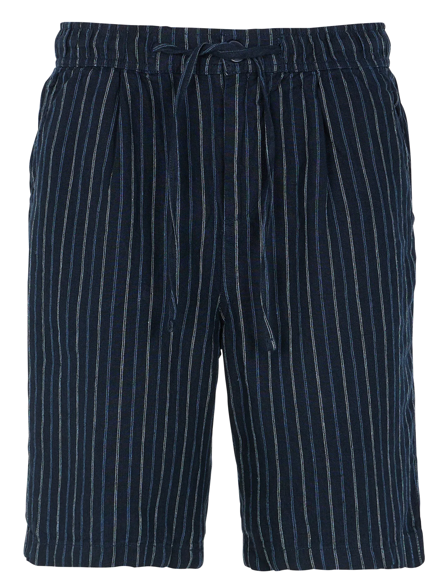 Regular-Fit-Shorts aus Leinen Blau