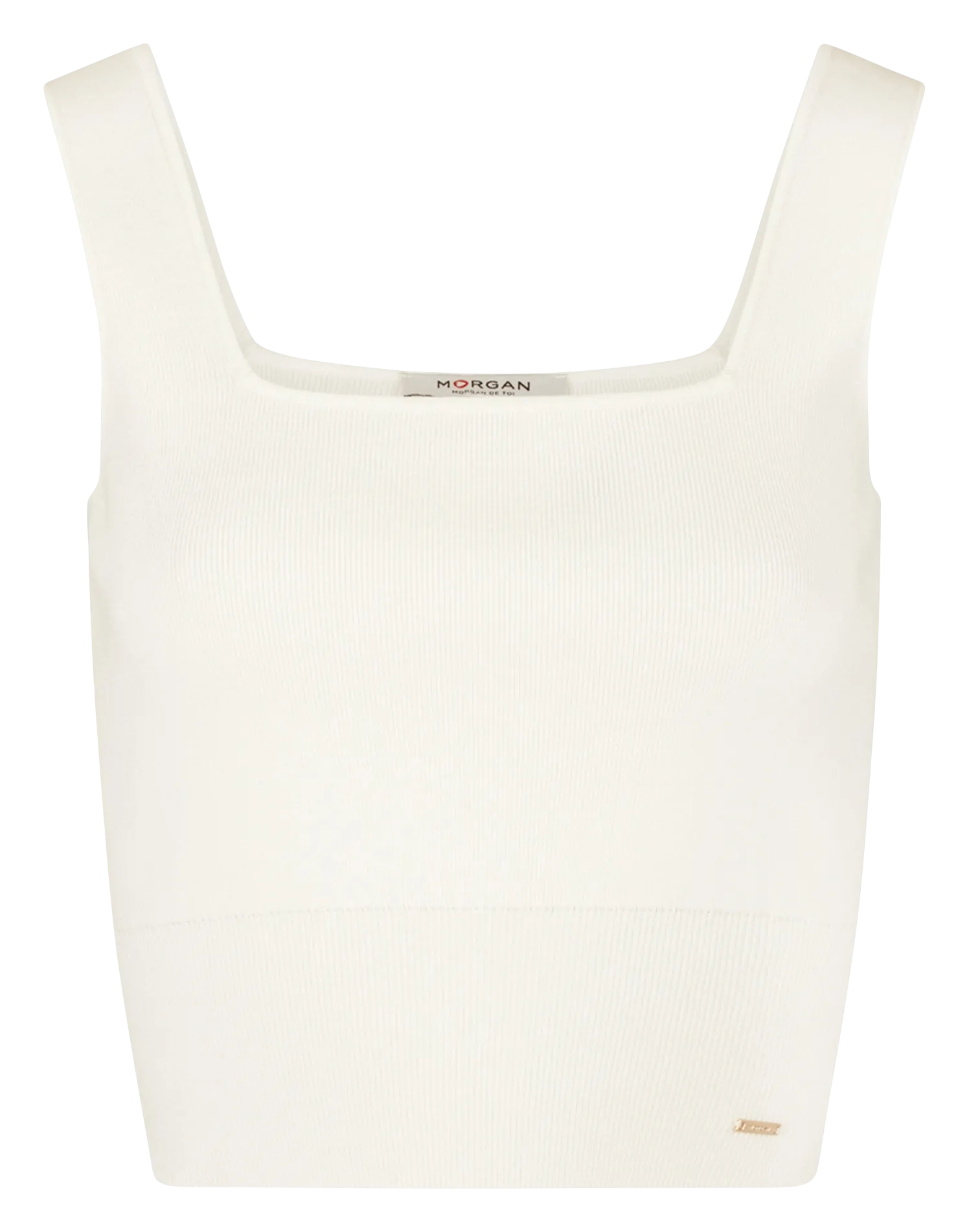Rippstrick-Tanktop Weiss 222-MPINK