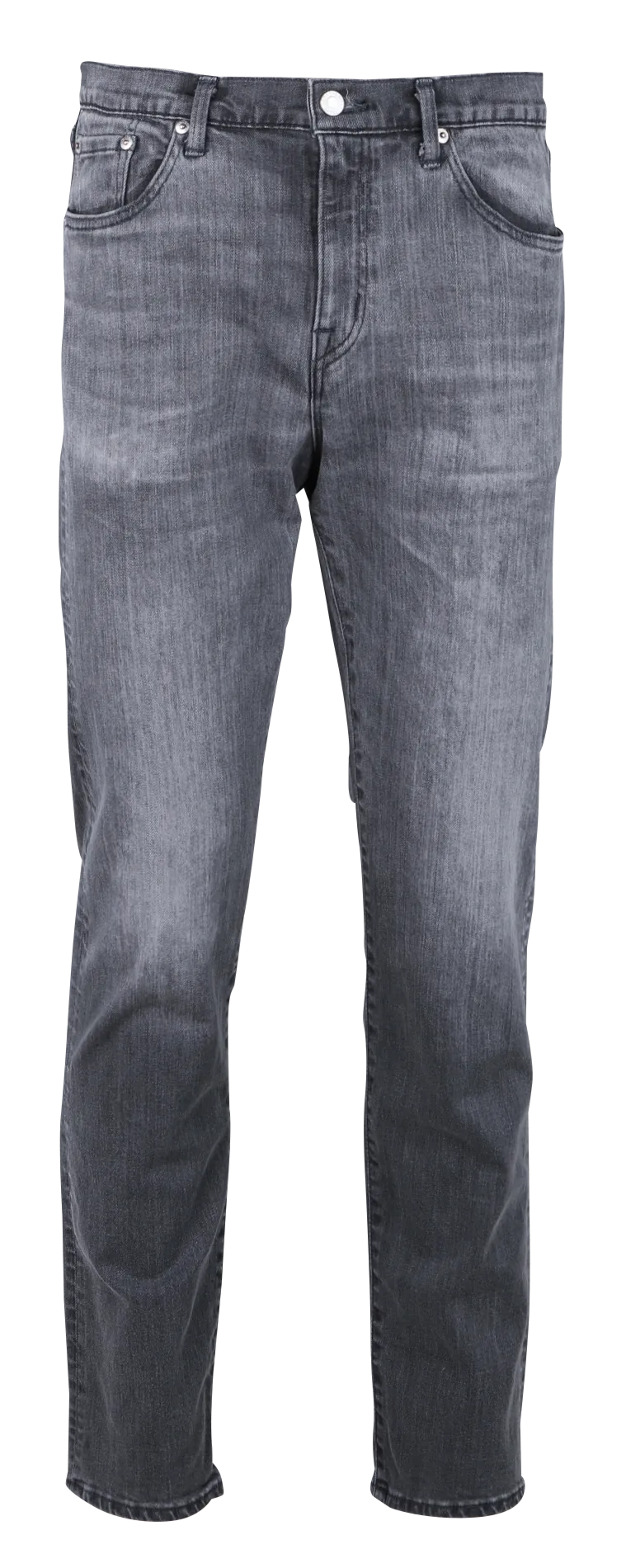 Einfarbige Straight Cut Jeans aus Baumwoll-Mix Schwarz