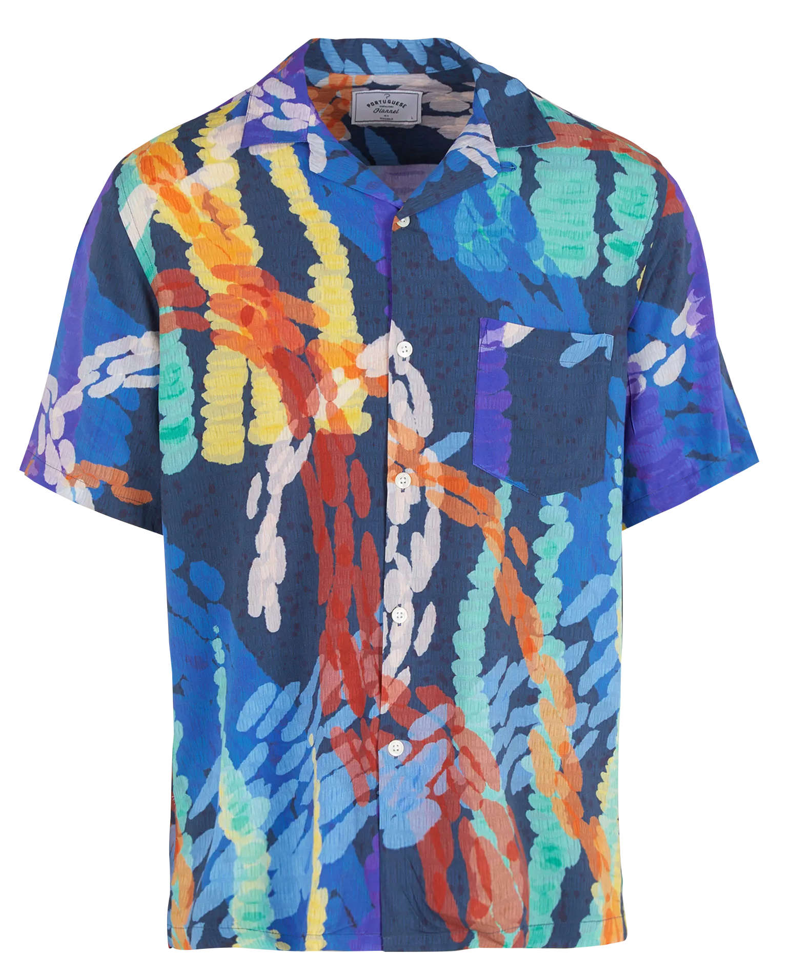 Hemd mit Kuba-Kragen und Print, Regular Fit Mehrfarbig CORAL REEF