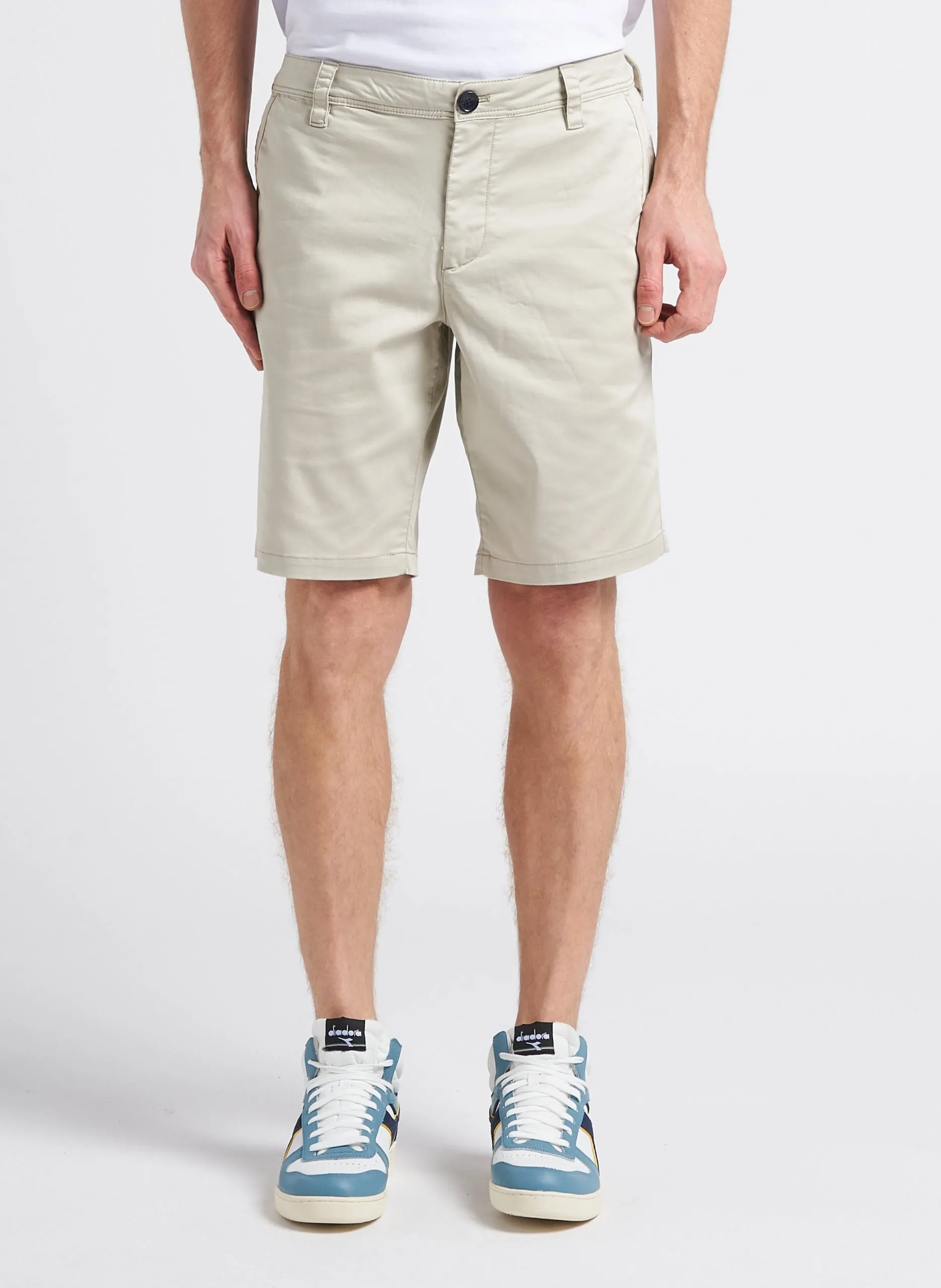 Shorts aus Baumwoll-Mix Weiss