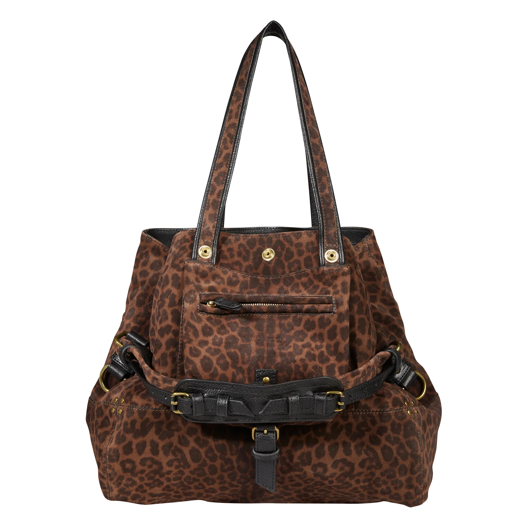 Schultertasche aus Leder Braun BILLY M