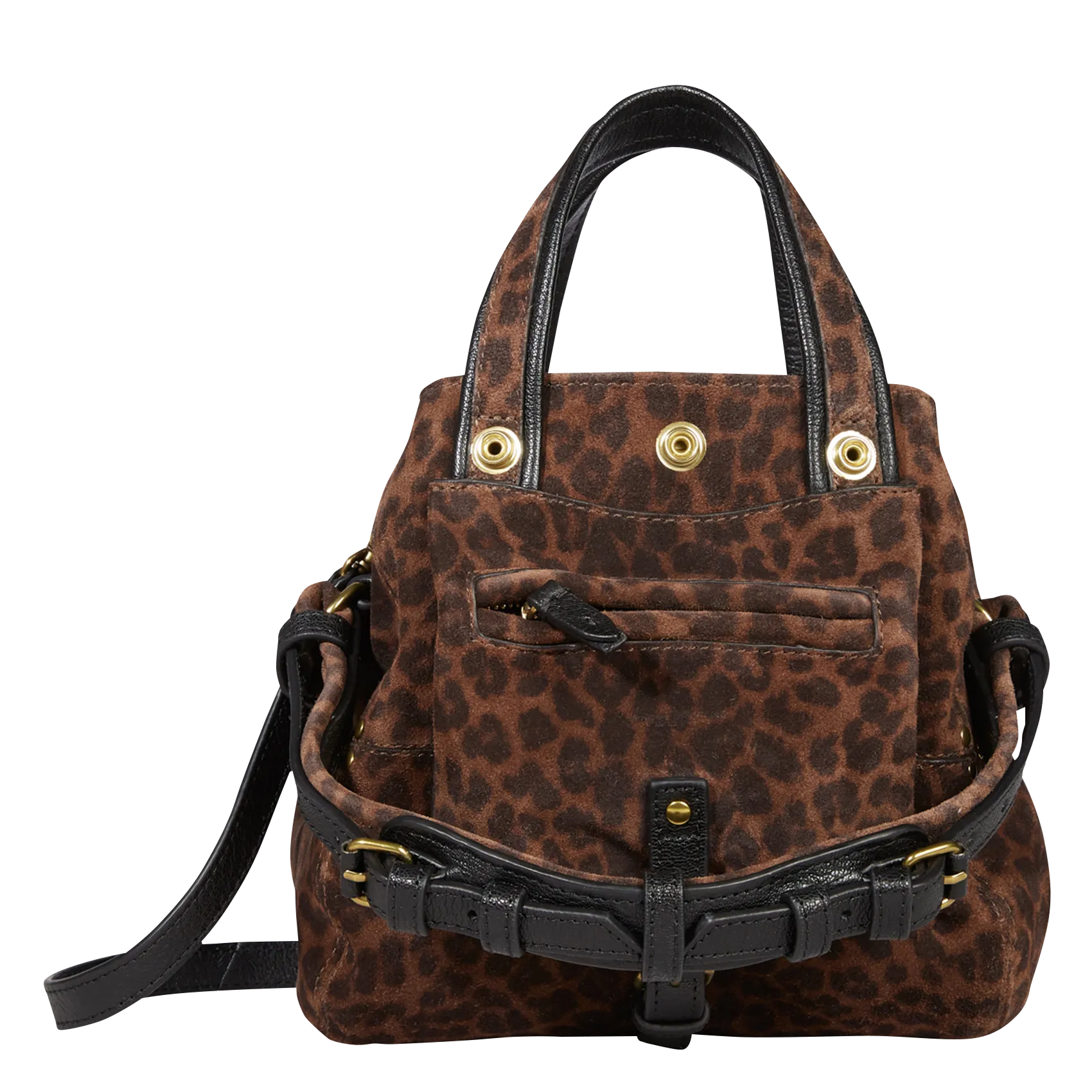 Umhängetasche aus Leder Braun BILLY NANO