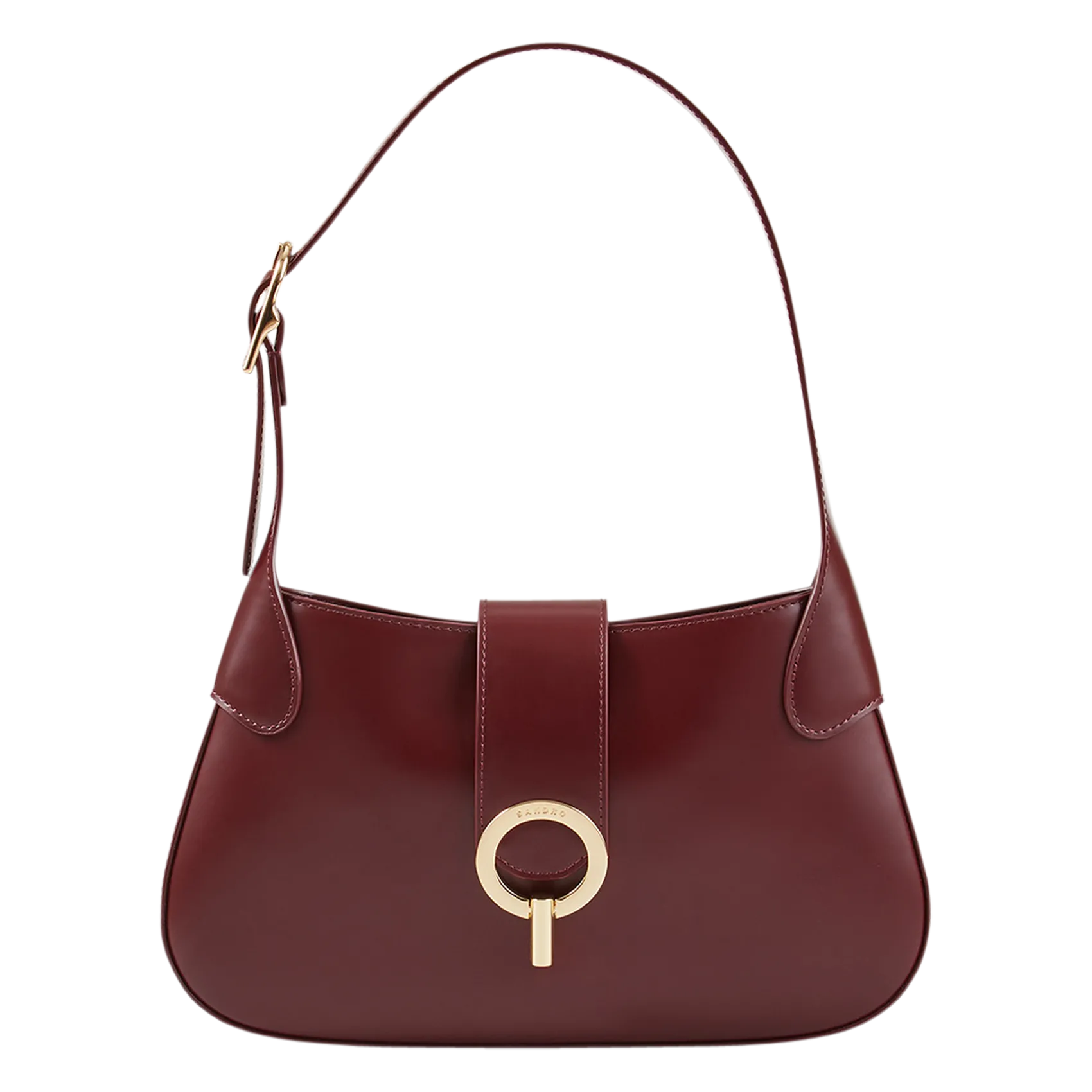 Baguette-Tasche aus Glattleder Rot JANET