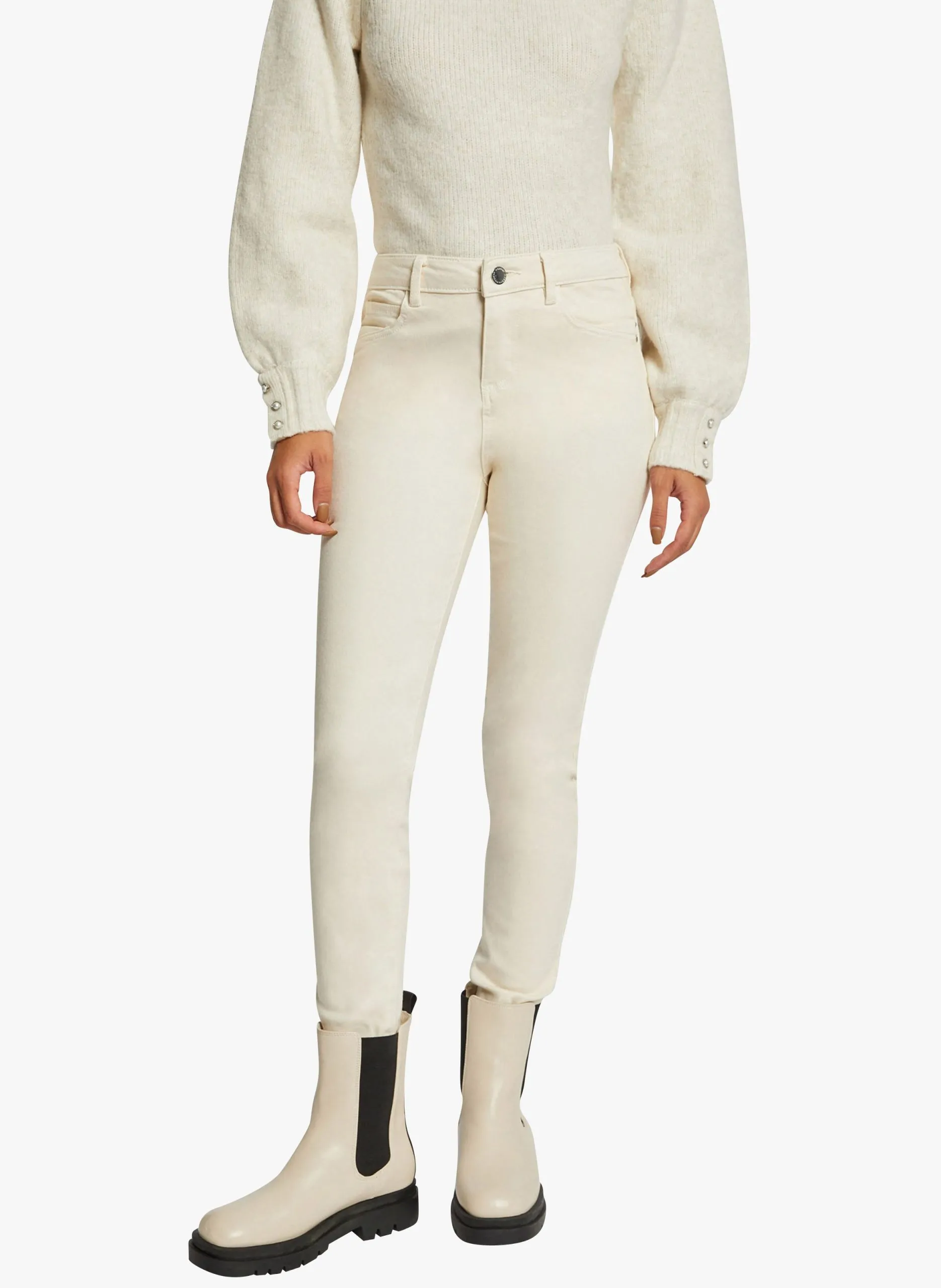 Slimfit-Hose aus Baumwoll-Mix Schwarz 231-PRETTY1