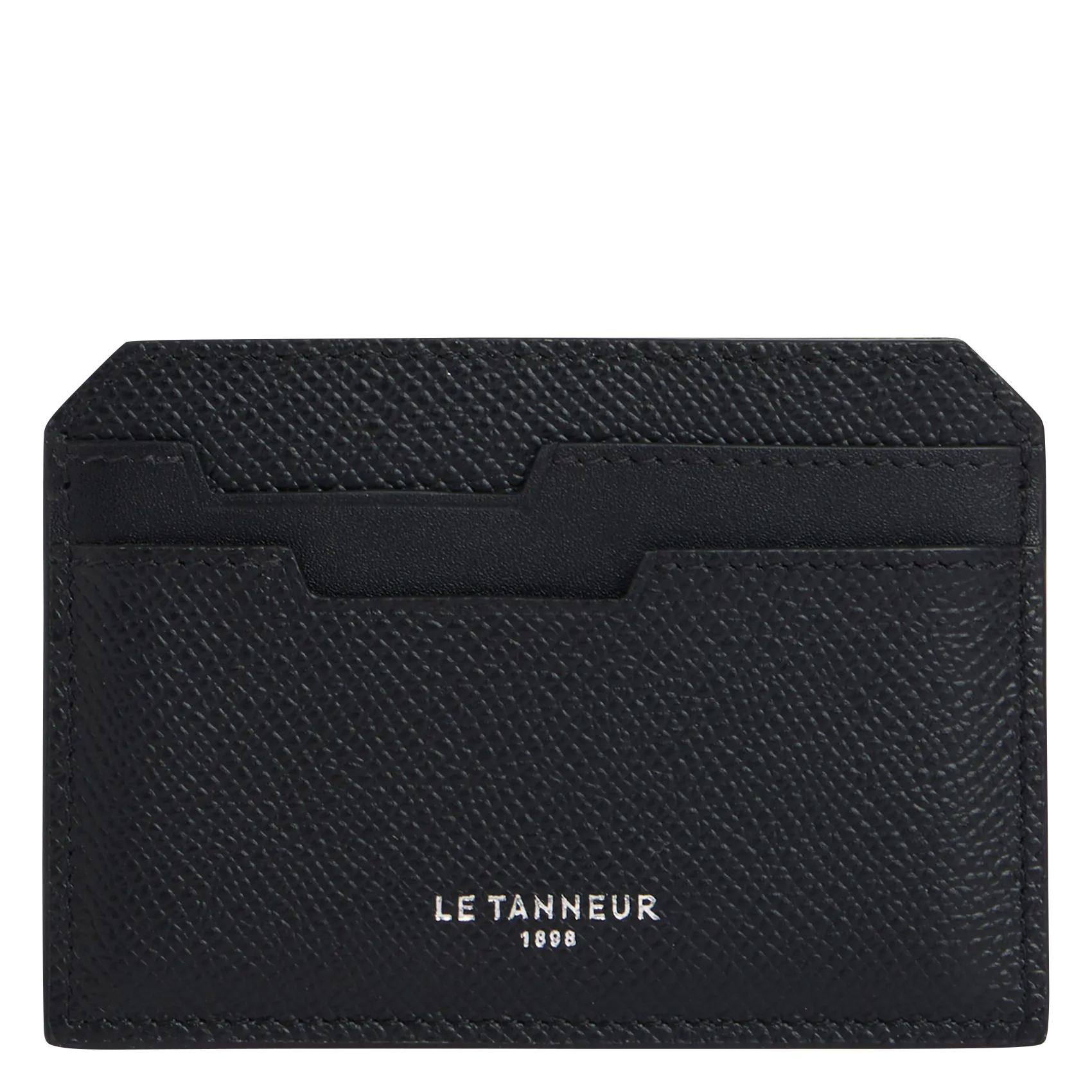Kartenetui aus genarbtem Leder Schwarz GASTON