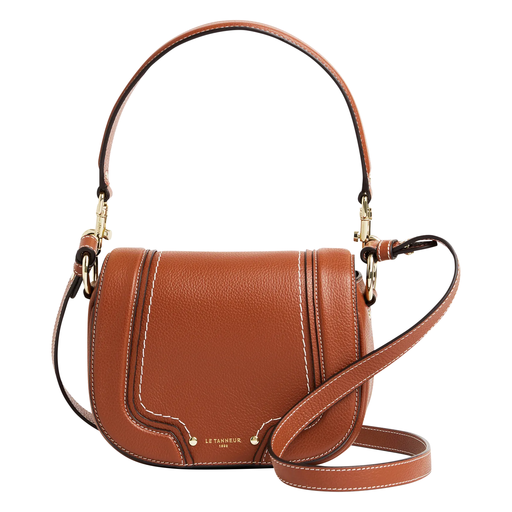 Umhängetasche aus Leder Braun ELLA
