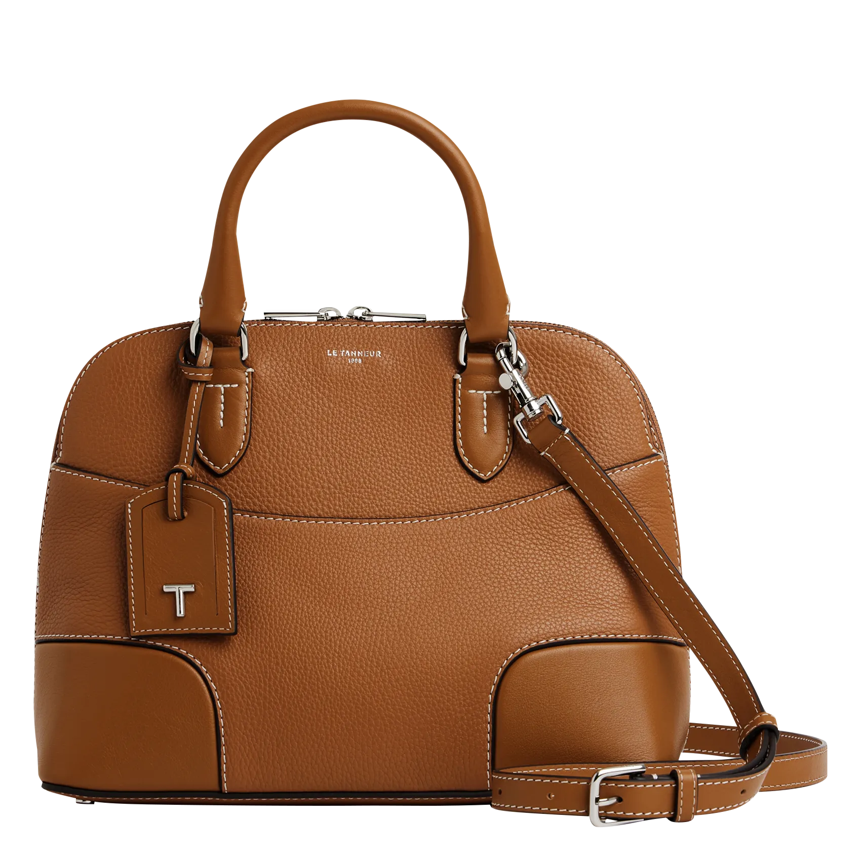 Bugatti-Tasche aus genarbtem Leder Braun ROMY