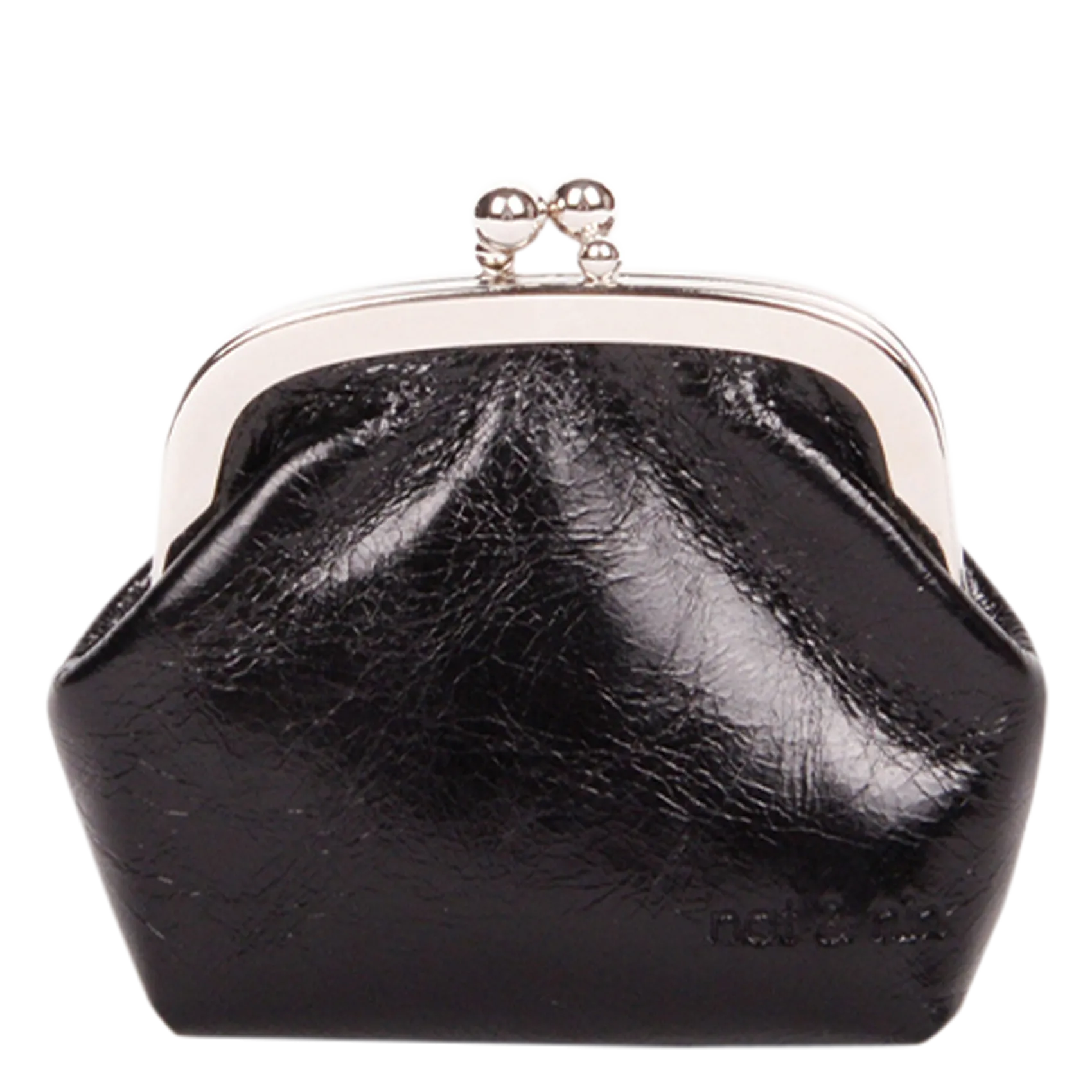 Lederportemonnaie Schwarz BIBI