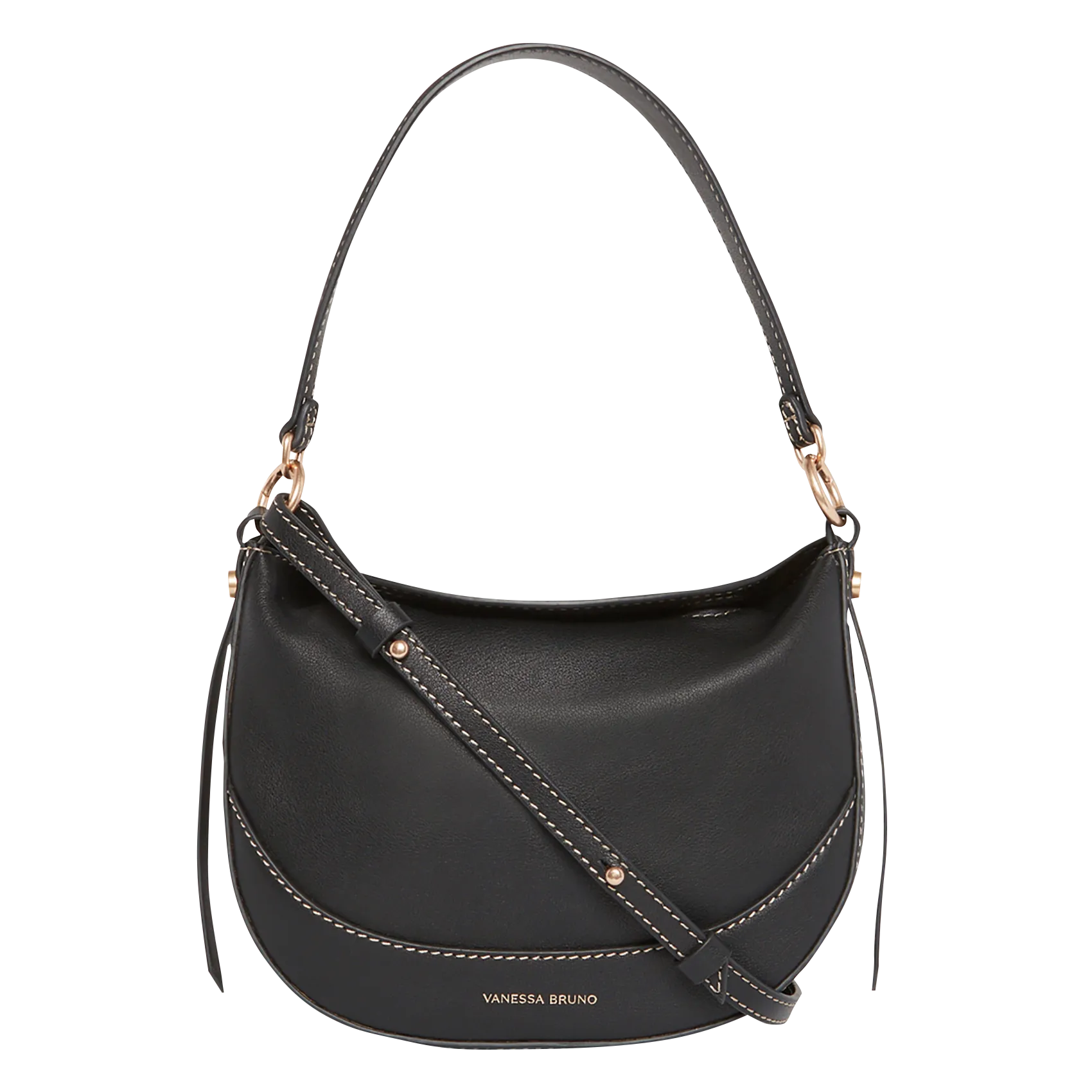 Schultertasche aus Leder Schwarz MINI DAILY BAG