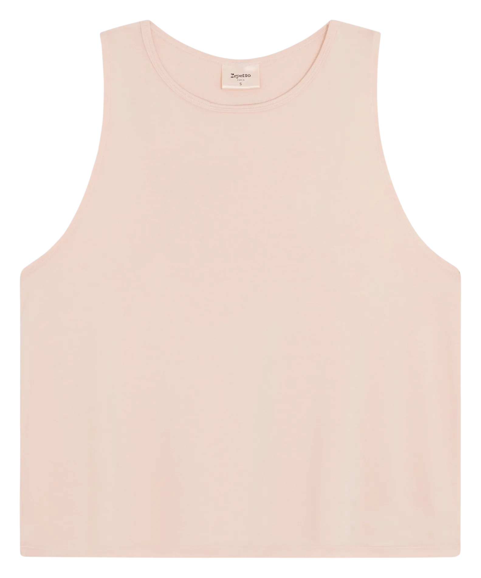 Gerade geschnittenes, figurbetontes Tanktop mit Rundhalsausschnitt Rosa
