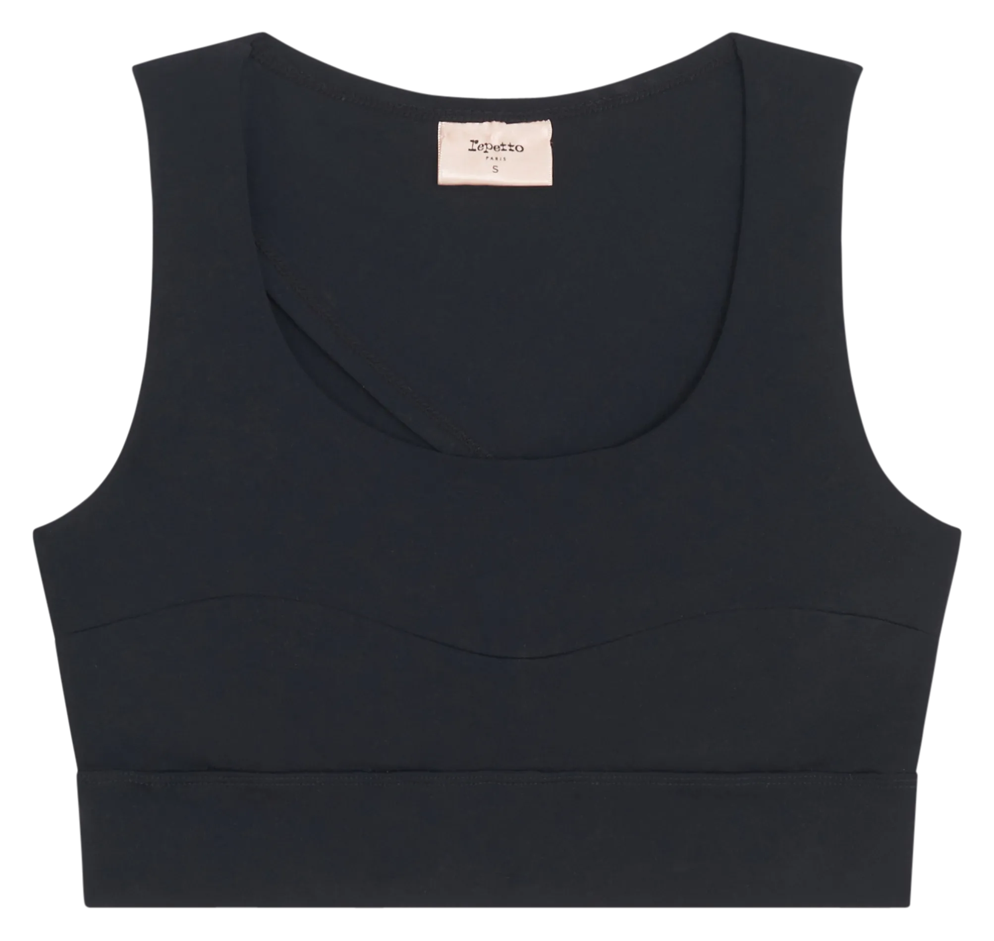 Sport-Bustier mit Rundhalsausschnitt Schwarz ACTIVE