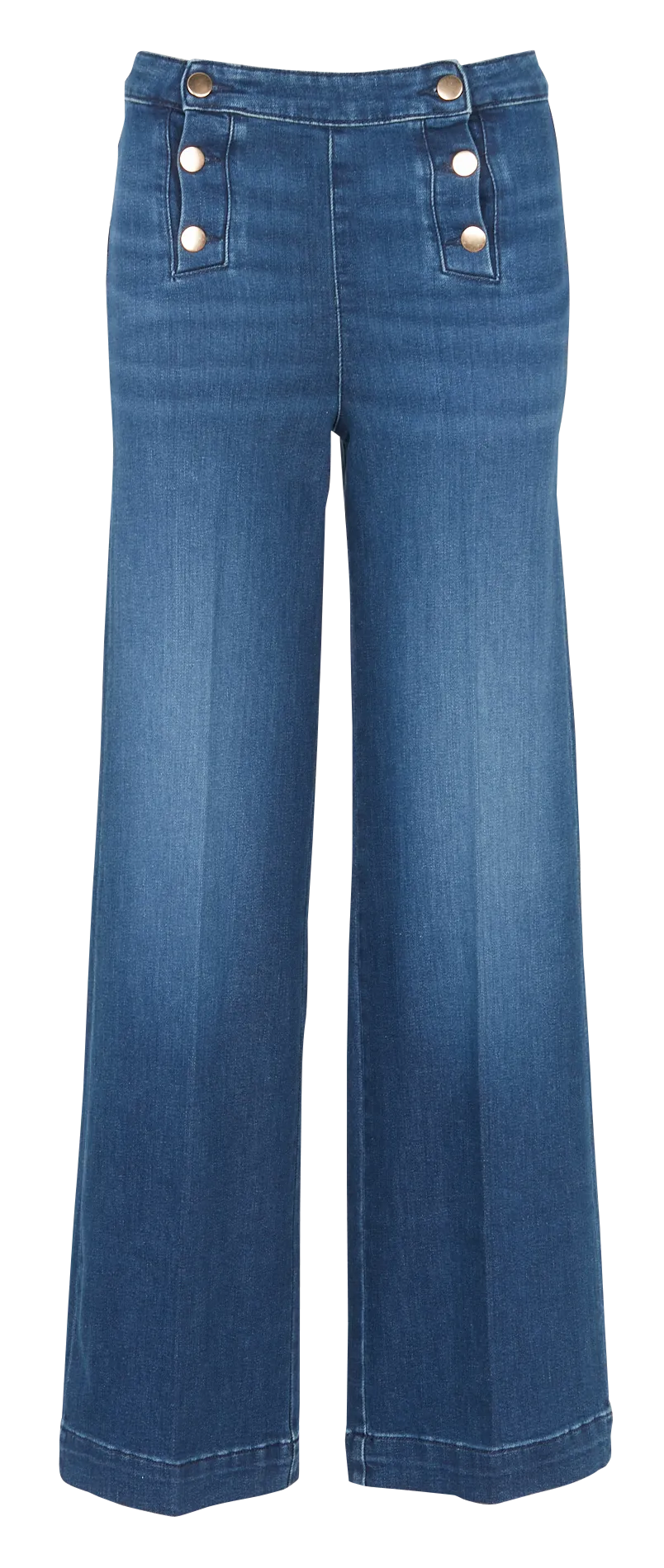 Ausgestellte High Waist Jeans Blau OXAN