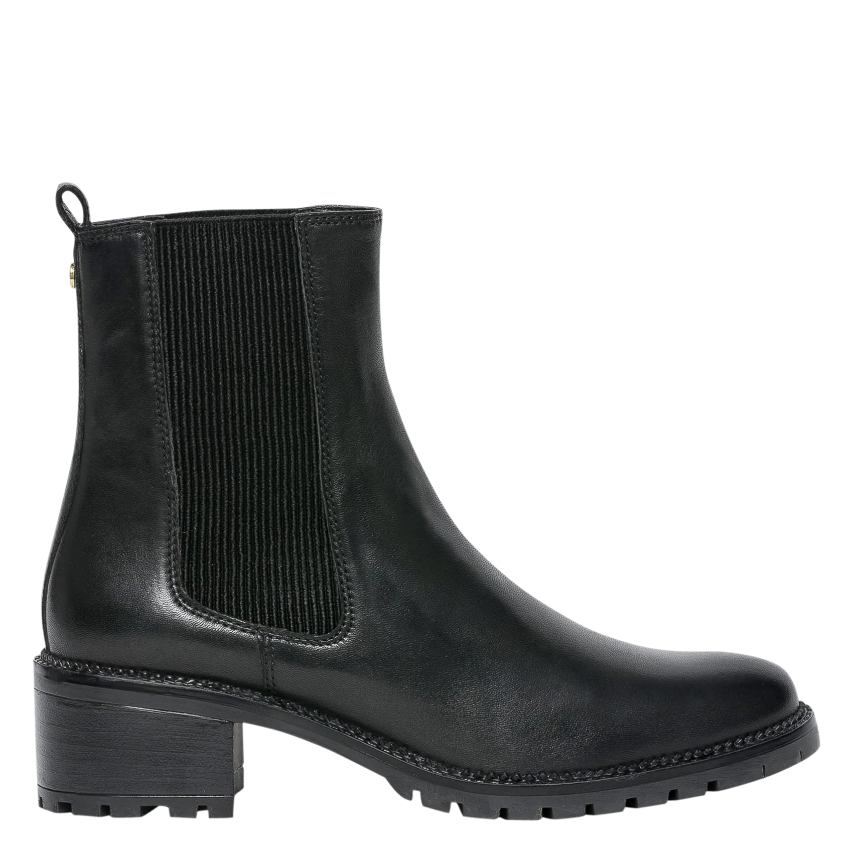 Glattleder-Boots Schwarz MARLENE