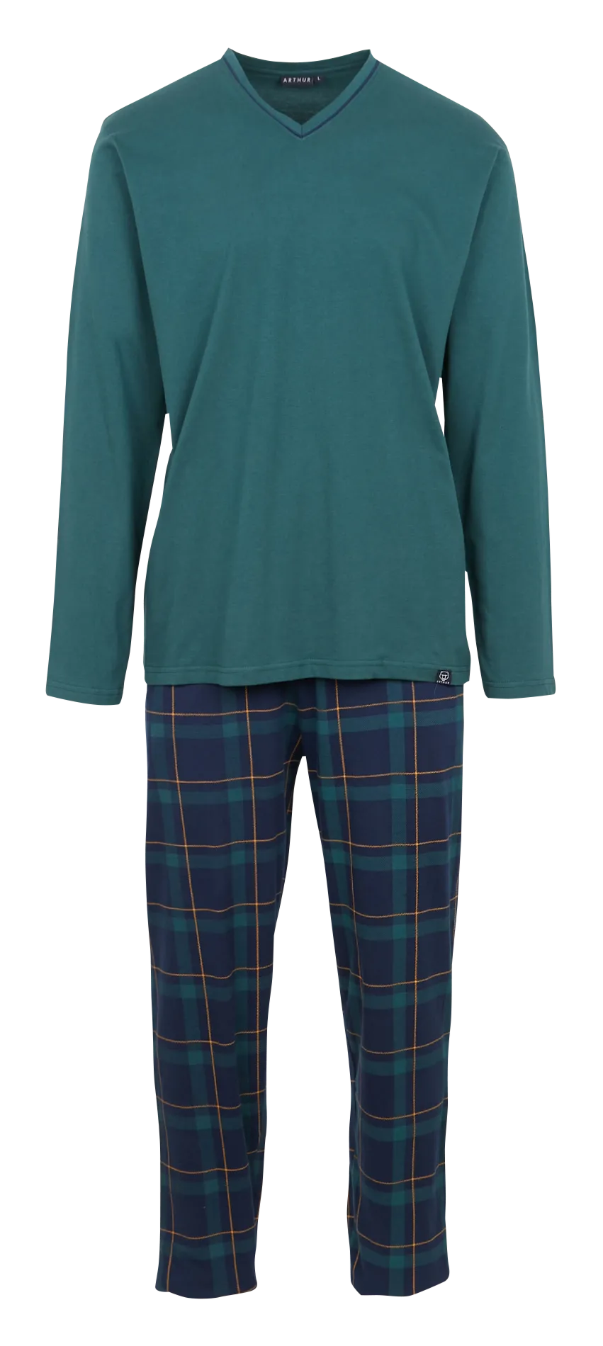 Bedruckter Pyjama aus Baumwoll-Mix Blau