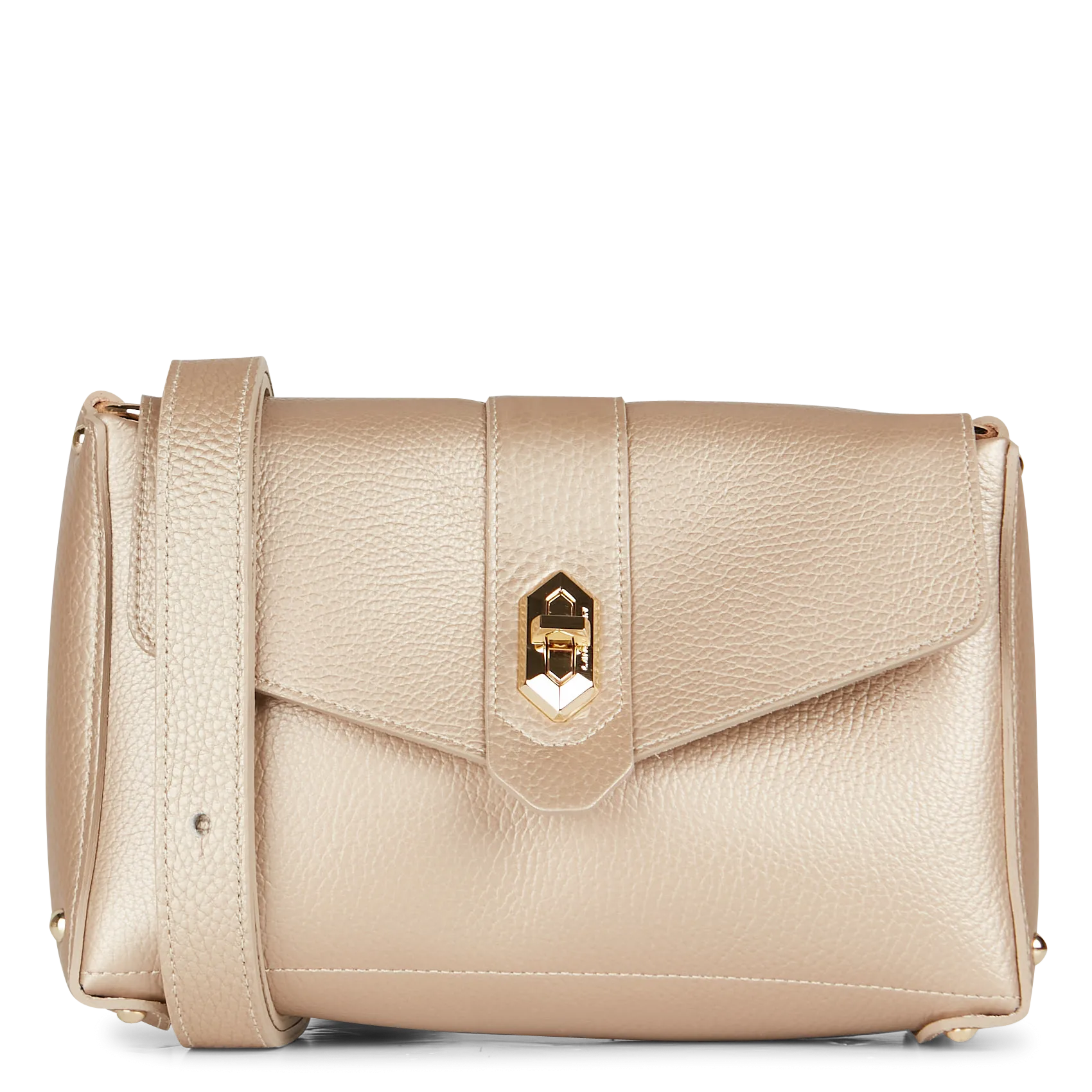 Umhängetasche aus Leder Golden