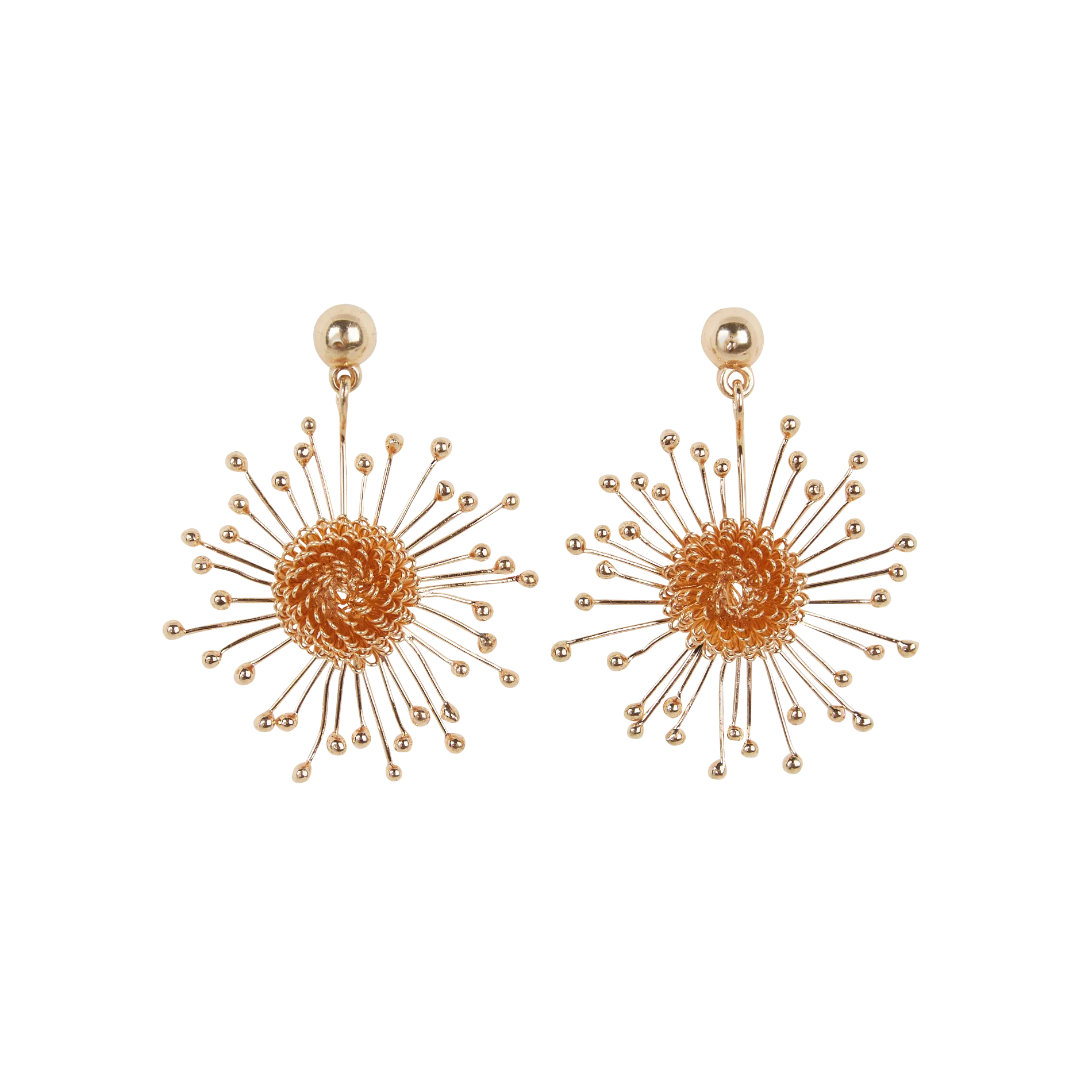 Ohrringe aus Messing-Mix Gelb