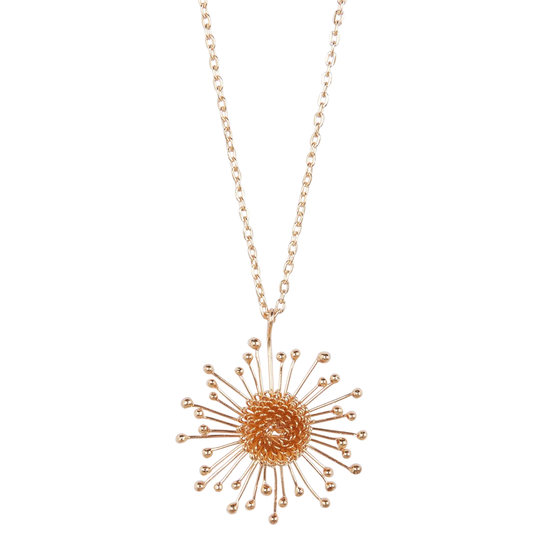 Lange Halskette aus Messingmix Gelb