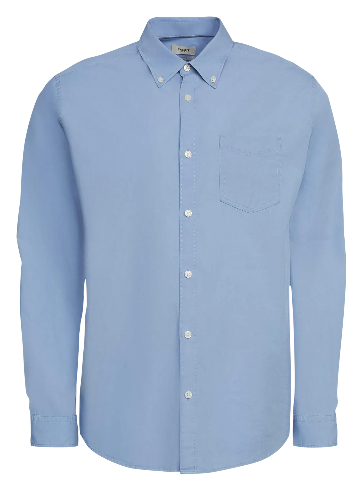 Baumwollhemd, regular fit, mit Button-down-Kragen Blau