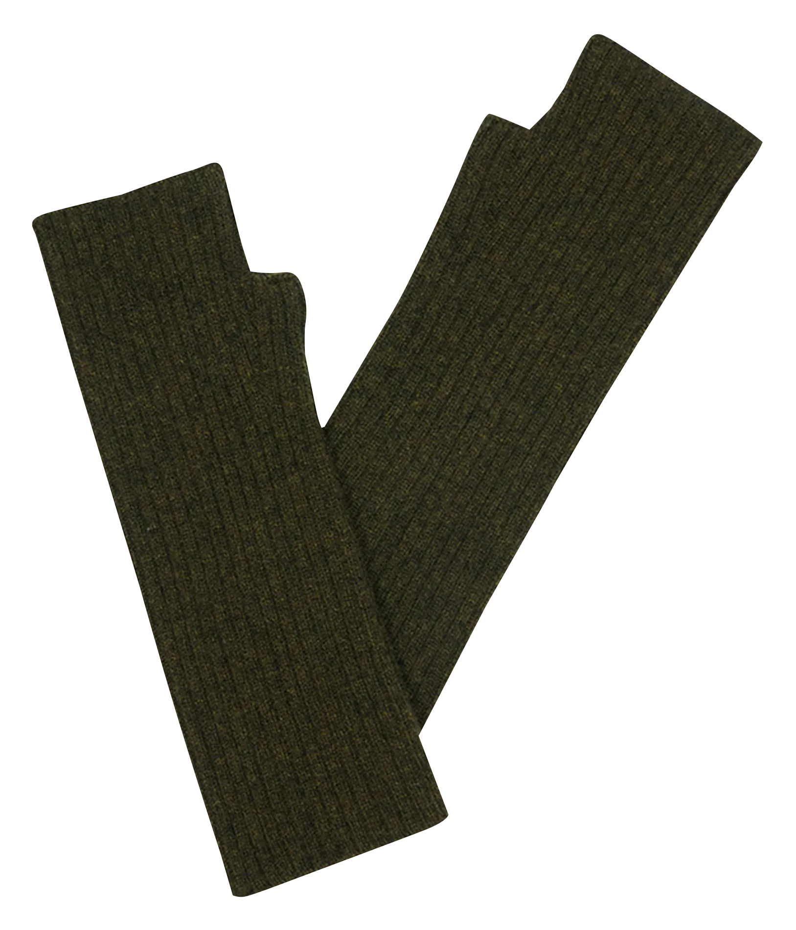 Halbhandschuhe aus Kaschmir Khaki