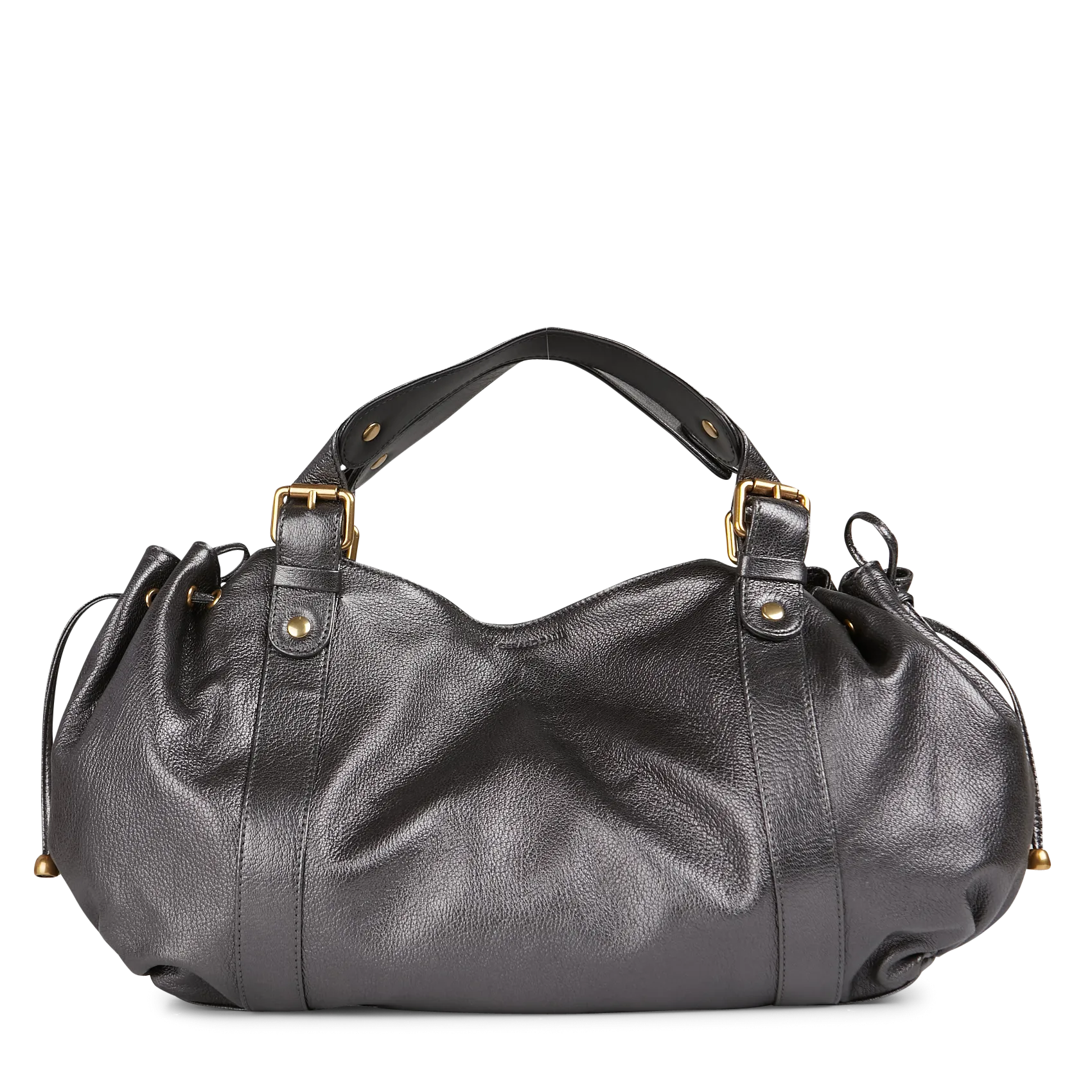 Handtasche aus Leder Grau 24H