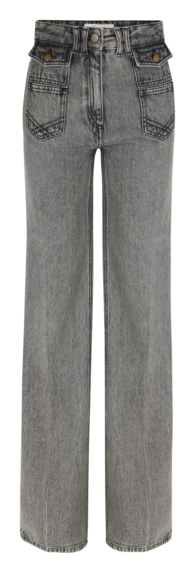 Ausgestellte Jeans aus Stretch-Baumwolle Grau ANNA