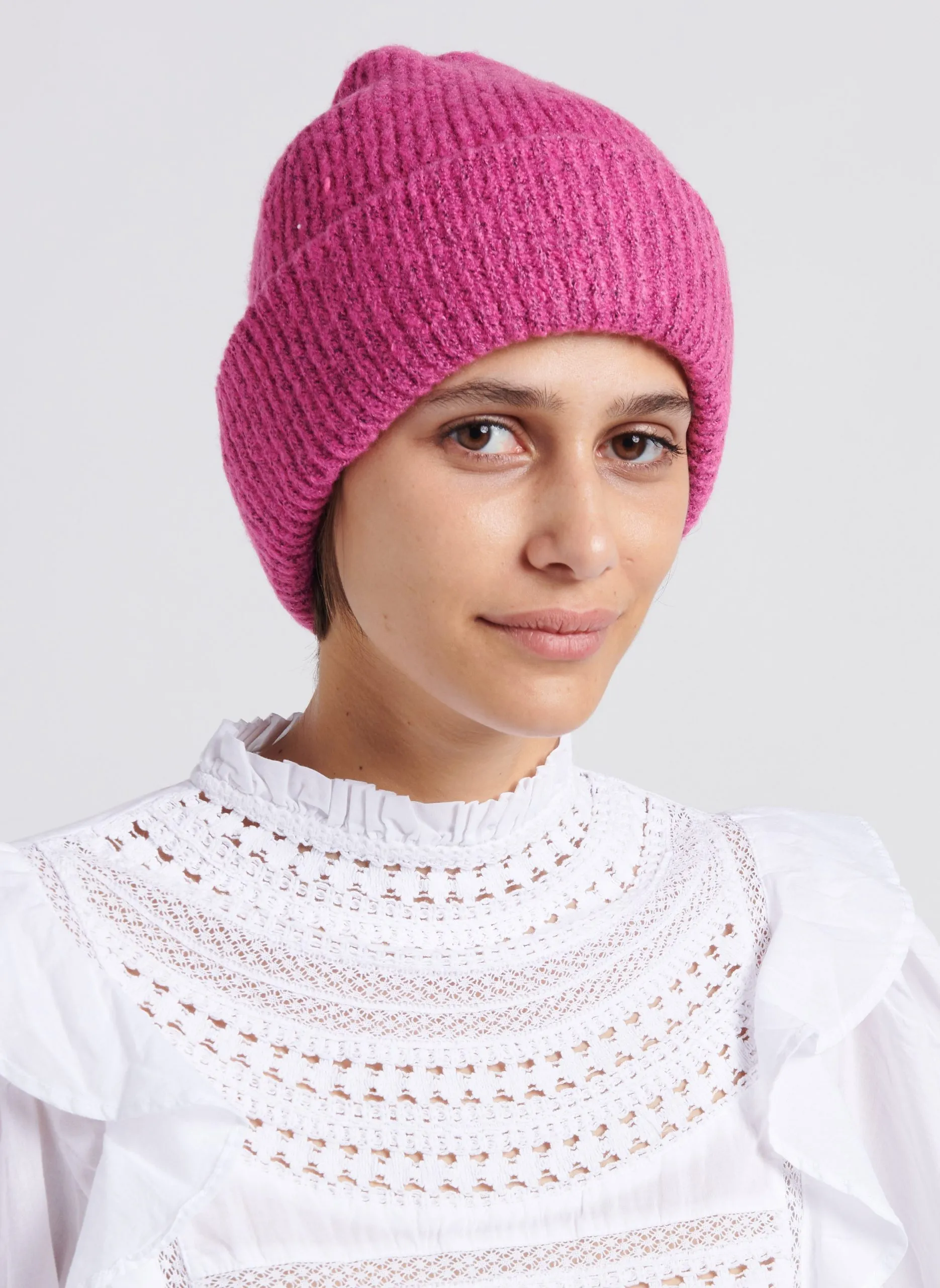 Gerippte Mütze Rosa PYRON