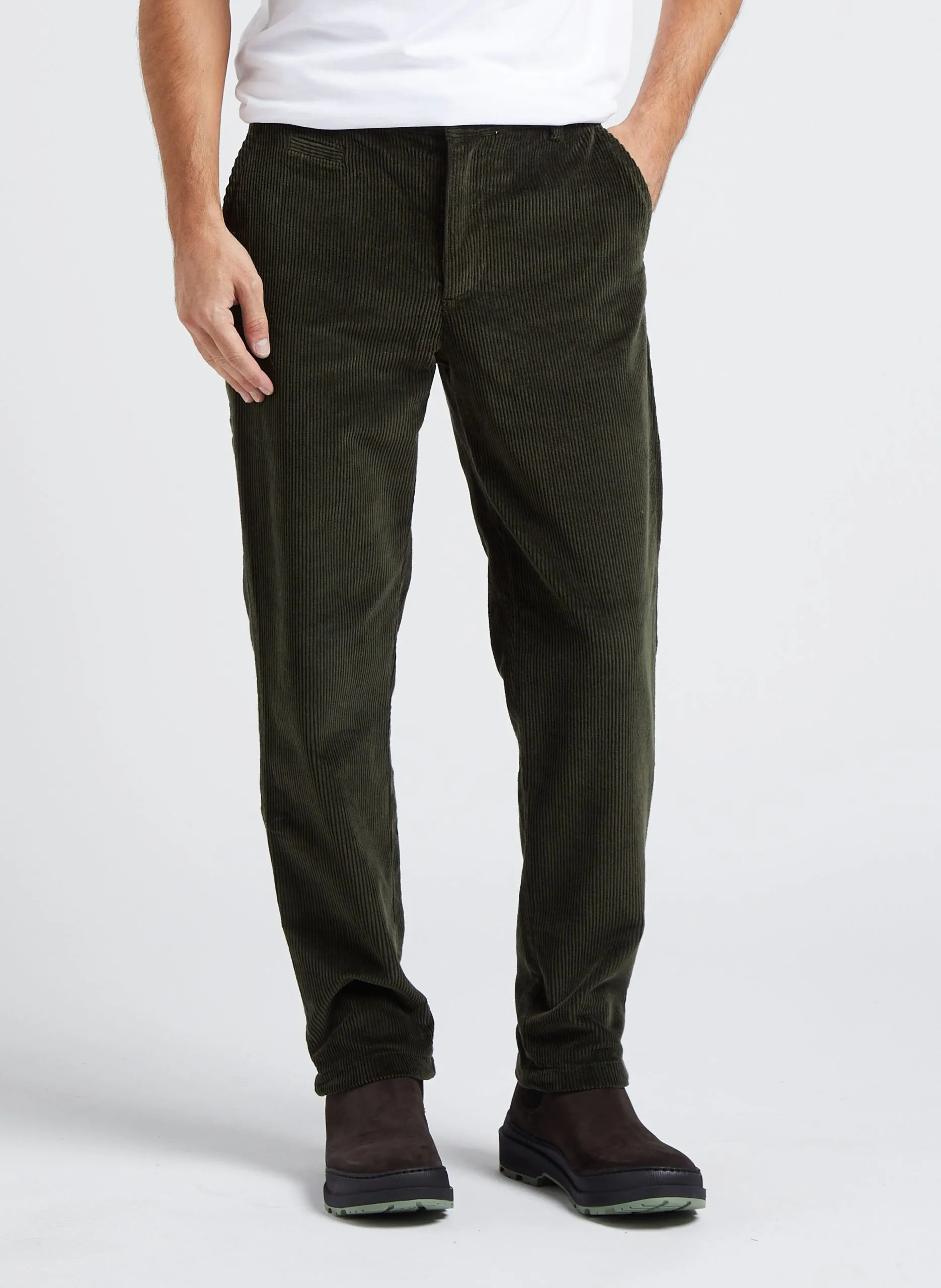 Chino-Cordhose Grun CHUCK