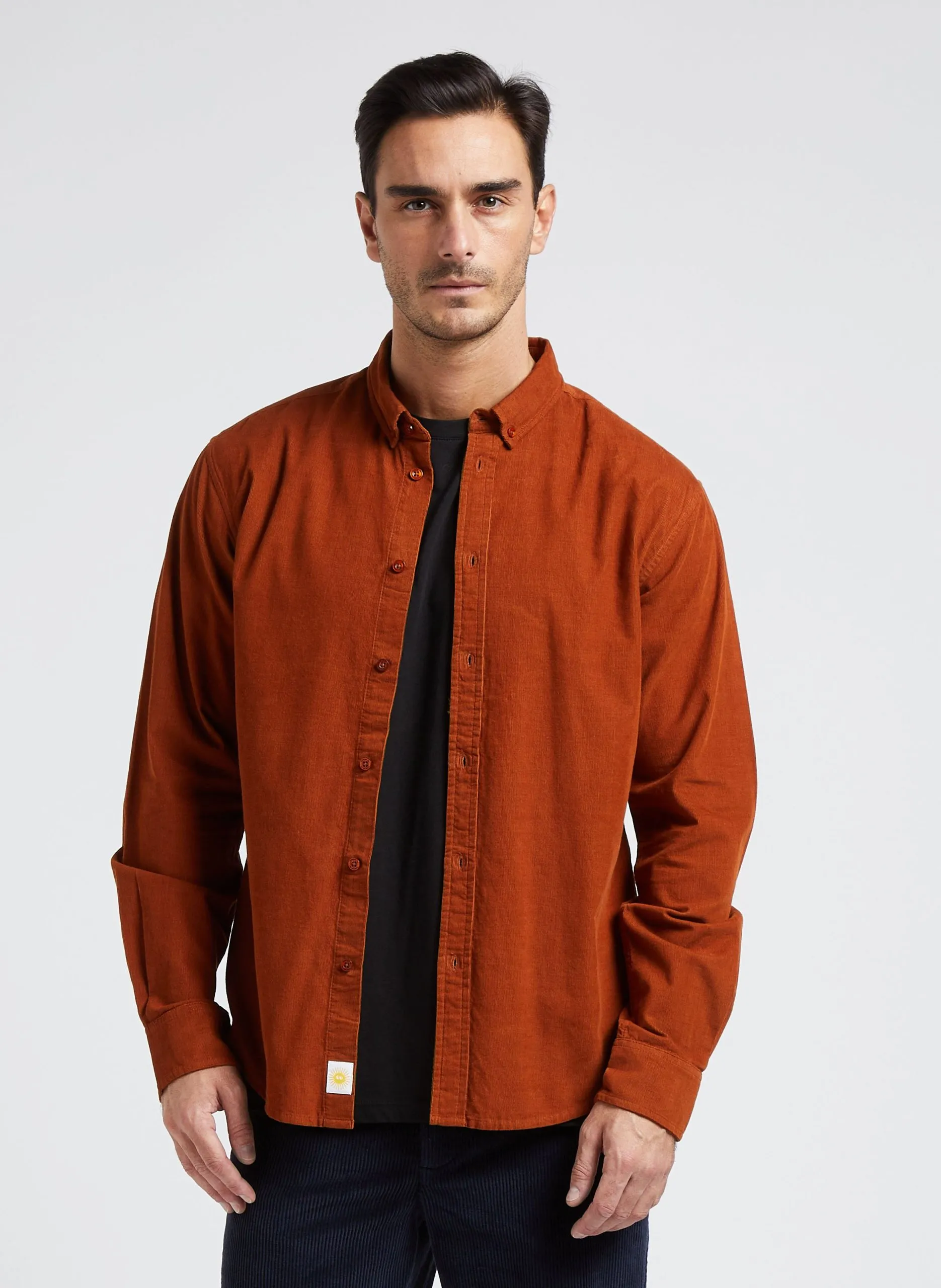 Baumwollhemd mit Button-down-Kragen, Regular Fit Orange ANT